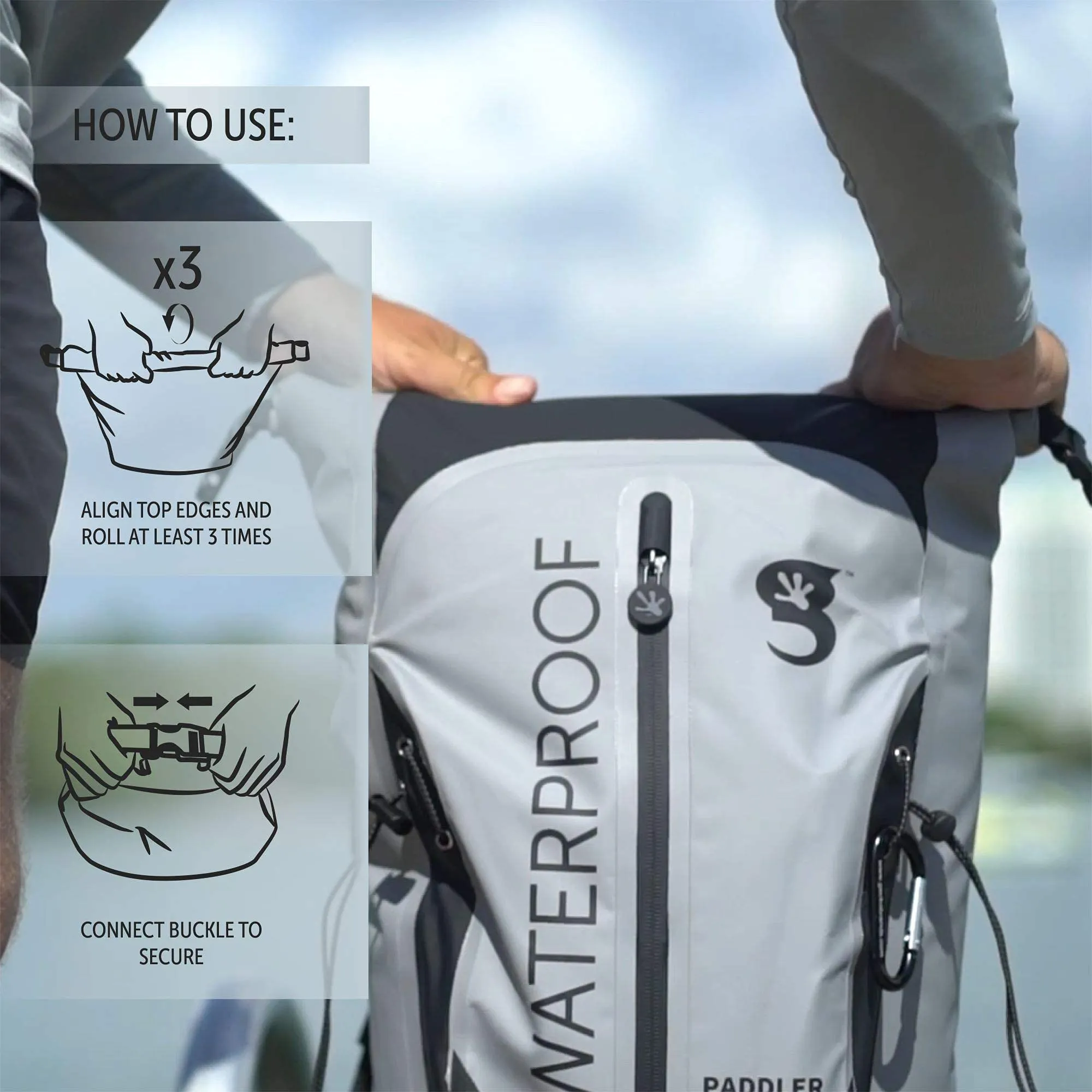 Geckobrands Paddler Waterproof Backpack