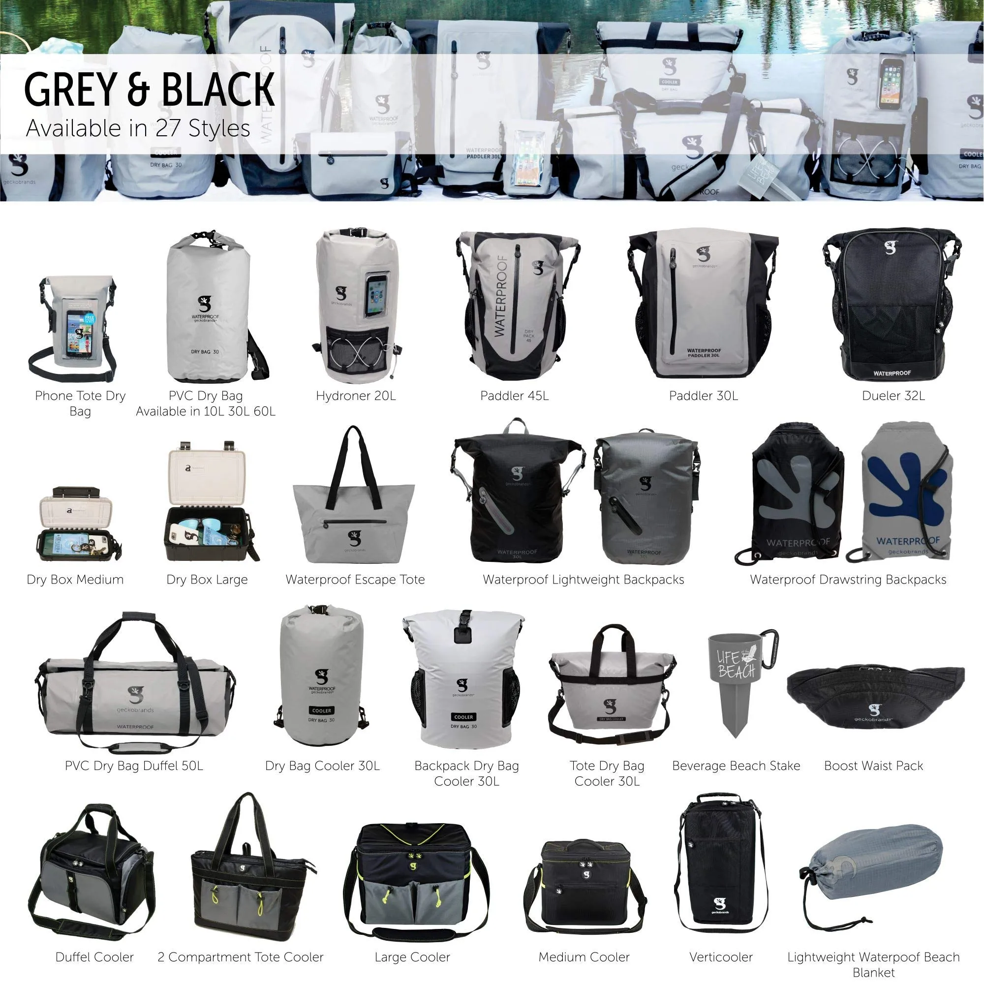 Geckobrands Paddler Waterproof Backpack