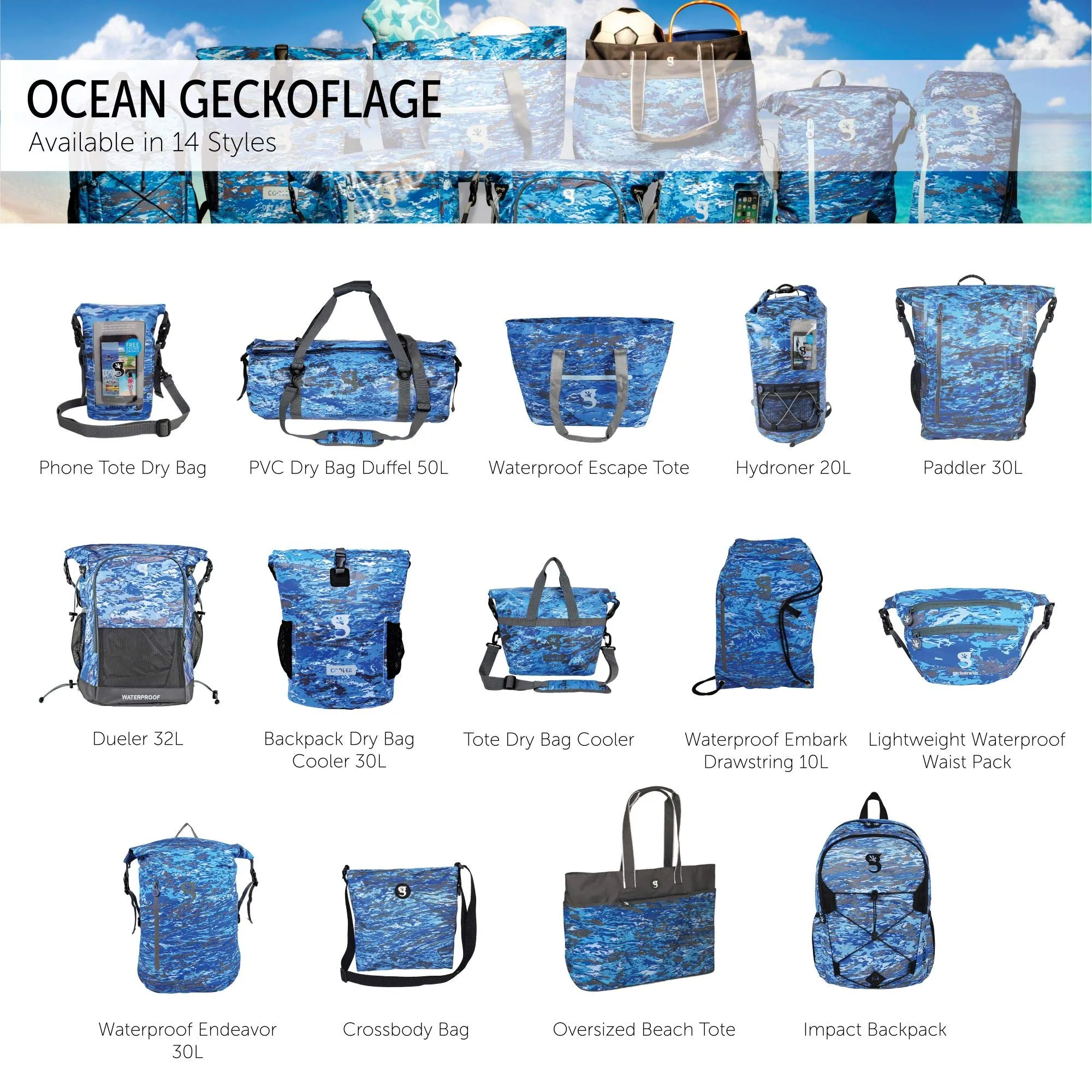 Geckobrands Paddler Waterproof Backpack