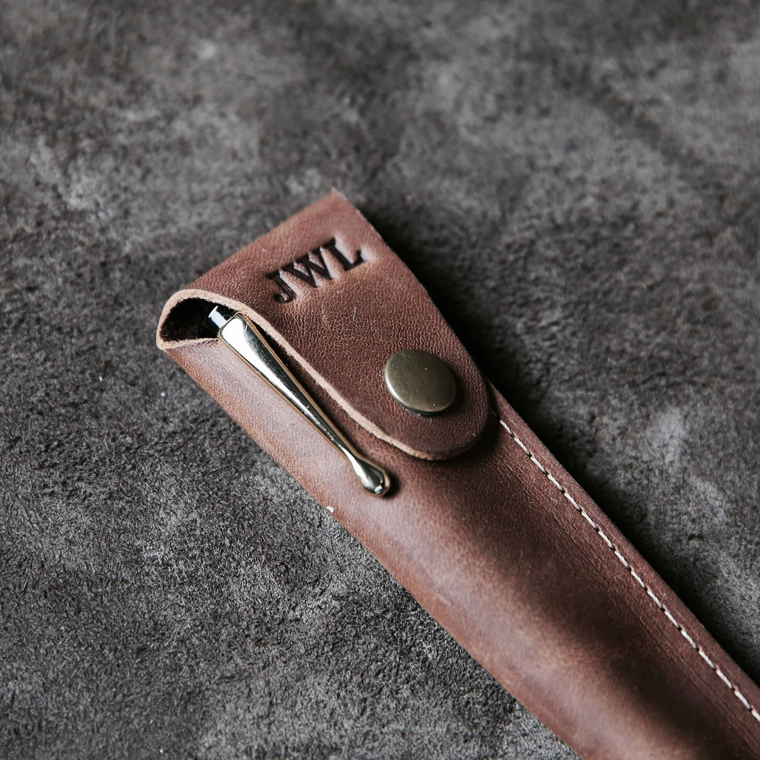 Hand-Turned Rose Wood Fountain Pen   Personalized Pen Sleeve
