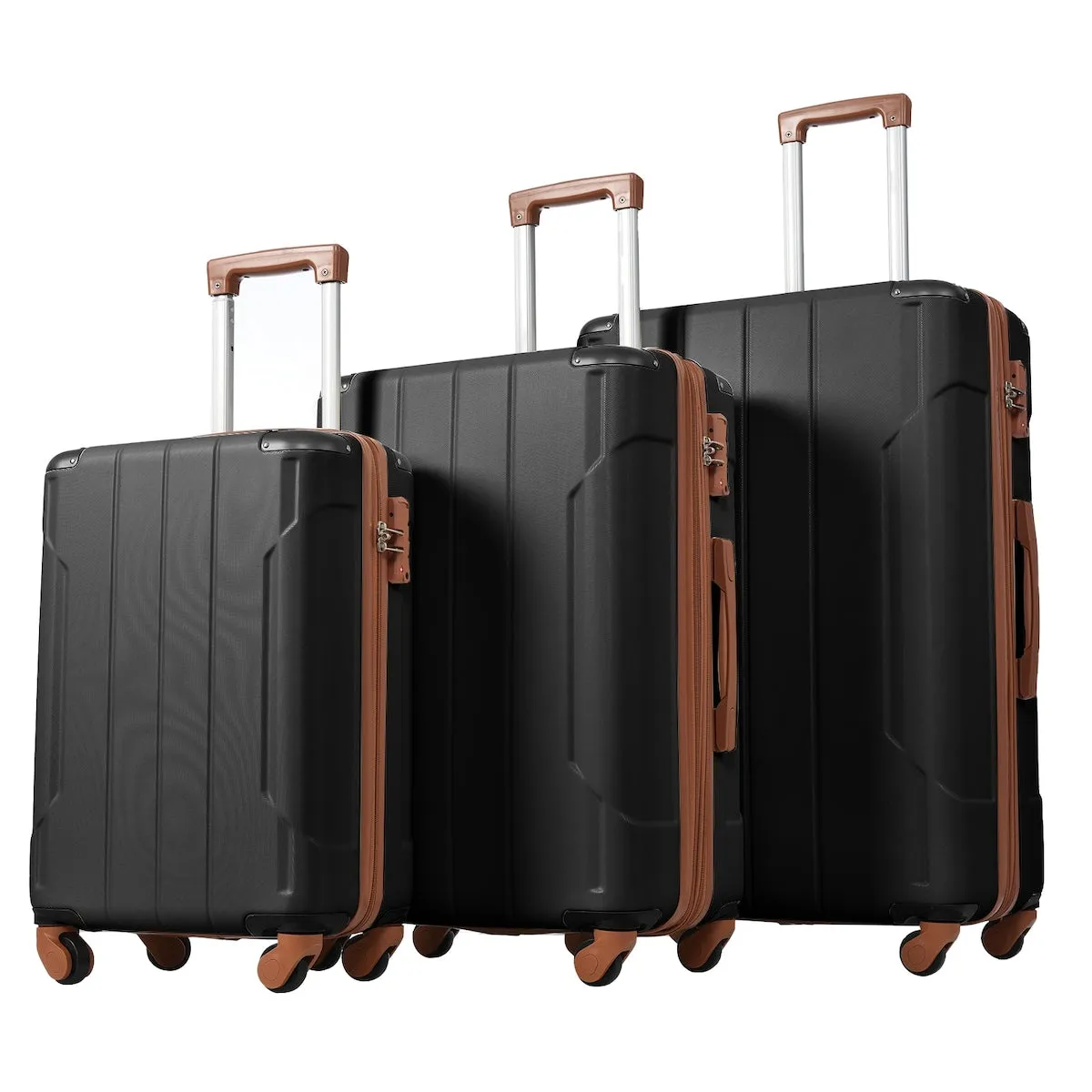 Hardshell Luggage Sets 3 Pcs Spinner Suitcase with TSA Lock Lightweight 20''24''28''
