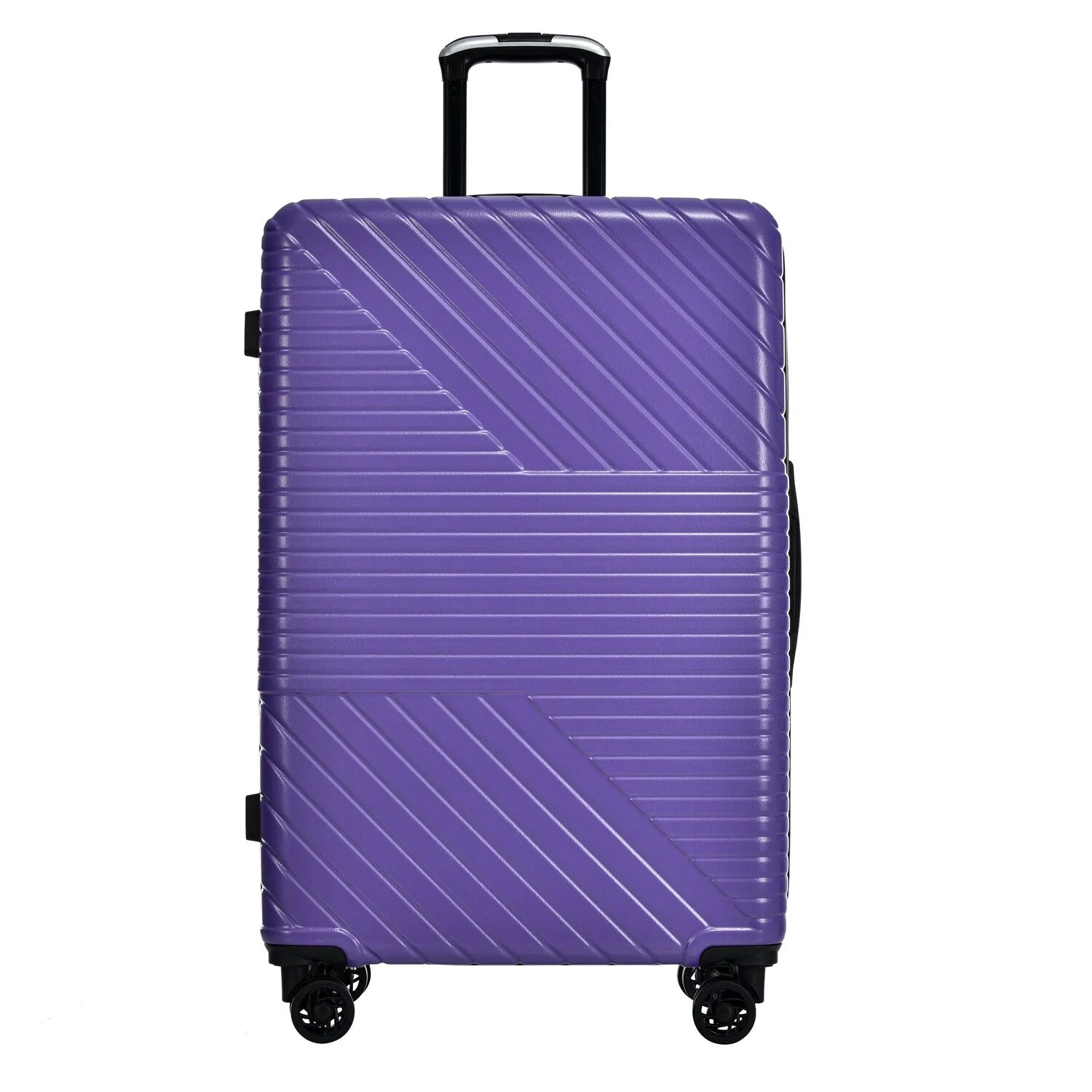 Hardshell Luggage Sets with Adjusted Handle and Spinner Wheels, 3 Pcs Lightweight Suitcase with Combination Lock (20''24''28'')