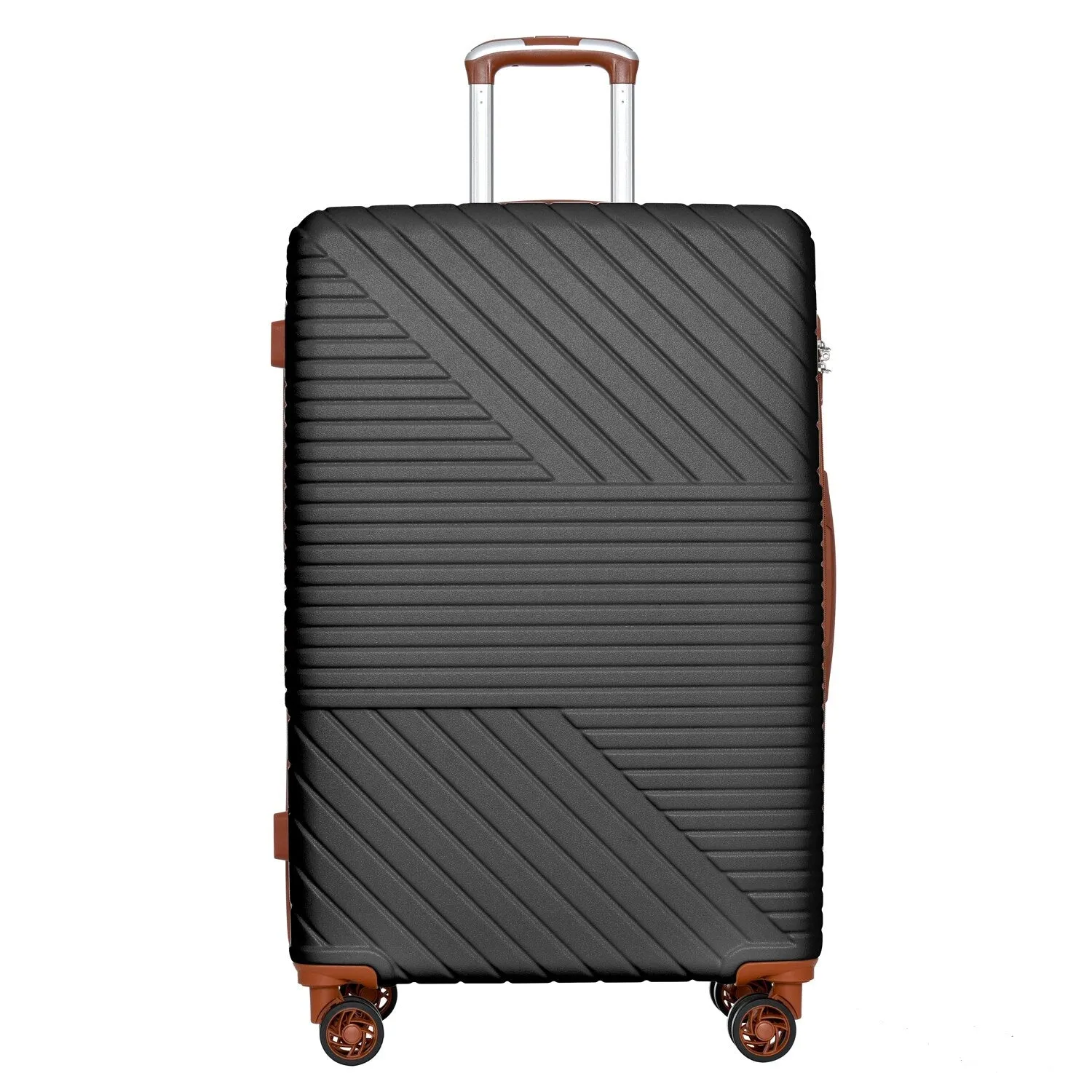 Hardshell Luggage Sets with Adjusted Handle and Spinner Wheels, 3 Pcs Lightweight Suitcase with Combination Lock (20''24''28'')