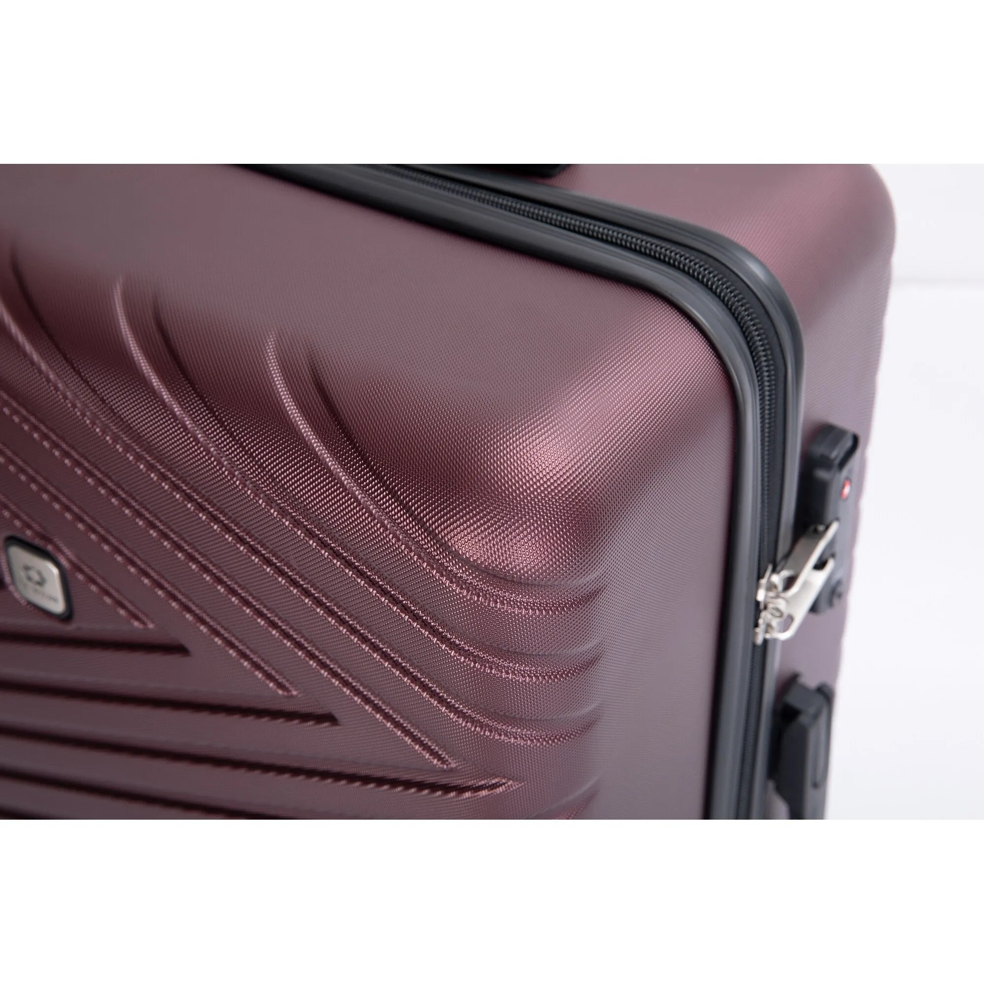 Hardsided 4-piece Luggage with Rotating Wheels and TSA Lock, ABS Lightweight Suitcase with Adjustable Pull Rod (16/20/24/28)