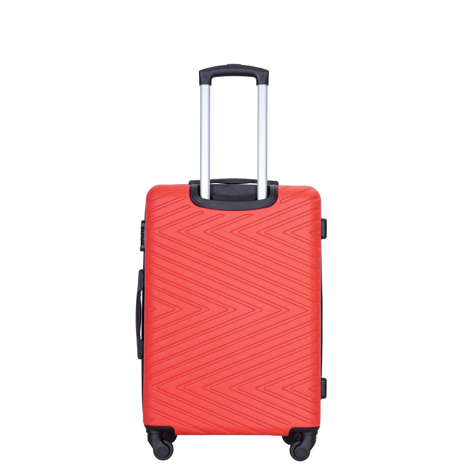 Hardsided 4-piece Luggage with Rotating Wheels and TSA Lock, ABS Lightweight Suitcase with Adjustable Pull Rod (16/20/24/28)