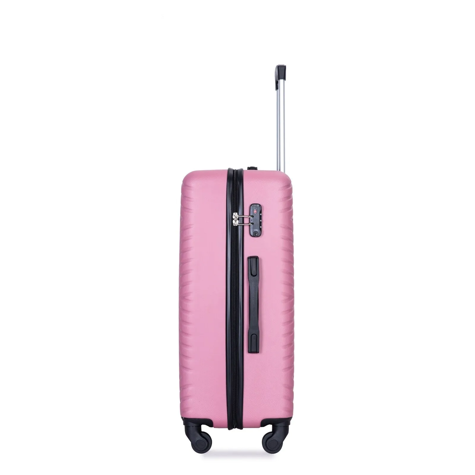 Hardsided 4-piece Luggage with Rotating Wheels and TSA Lock, ABS Lightweight Suitcase with Adjustable Pull Rod (16/20/24/28)
