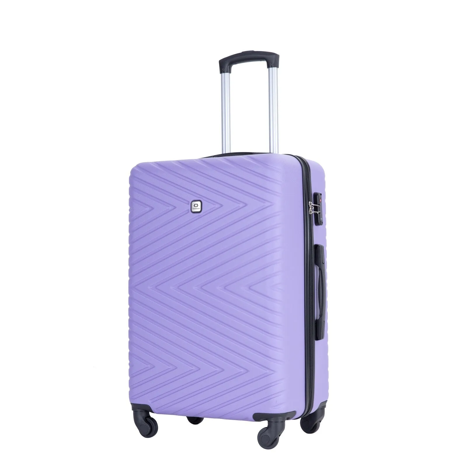 Hardsided 4-piece Luggage with Rotating Wheels and TSA Lock, ABS Lightweight Suitcase with Adjustable Pull Rod (16/20/24/28)