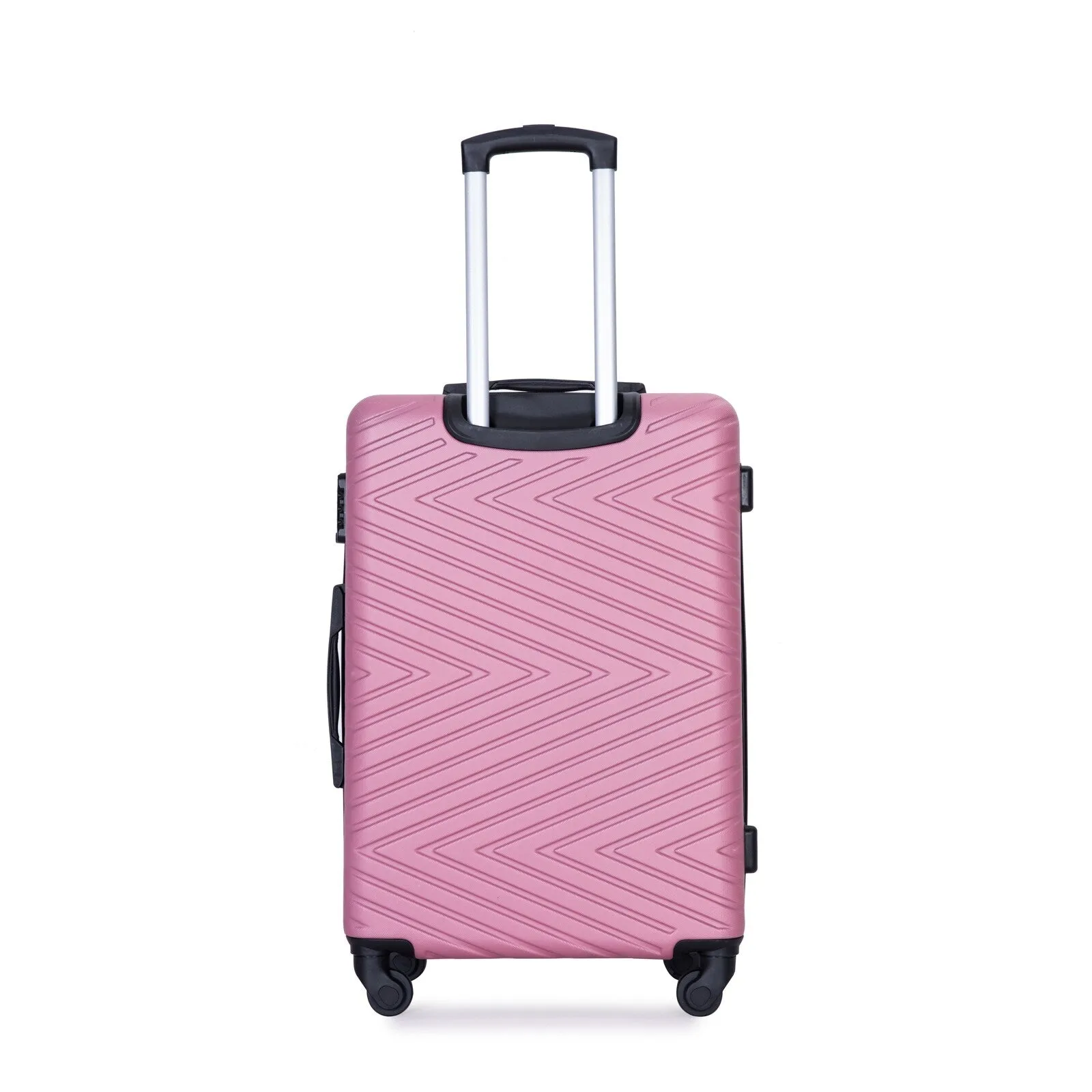 Hardsided 4-piece Luggage with Rotating Wheels and TSA Lock, ABS Lightweight Suitcase with Adjustable Pull Rod (16/20/24/28)