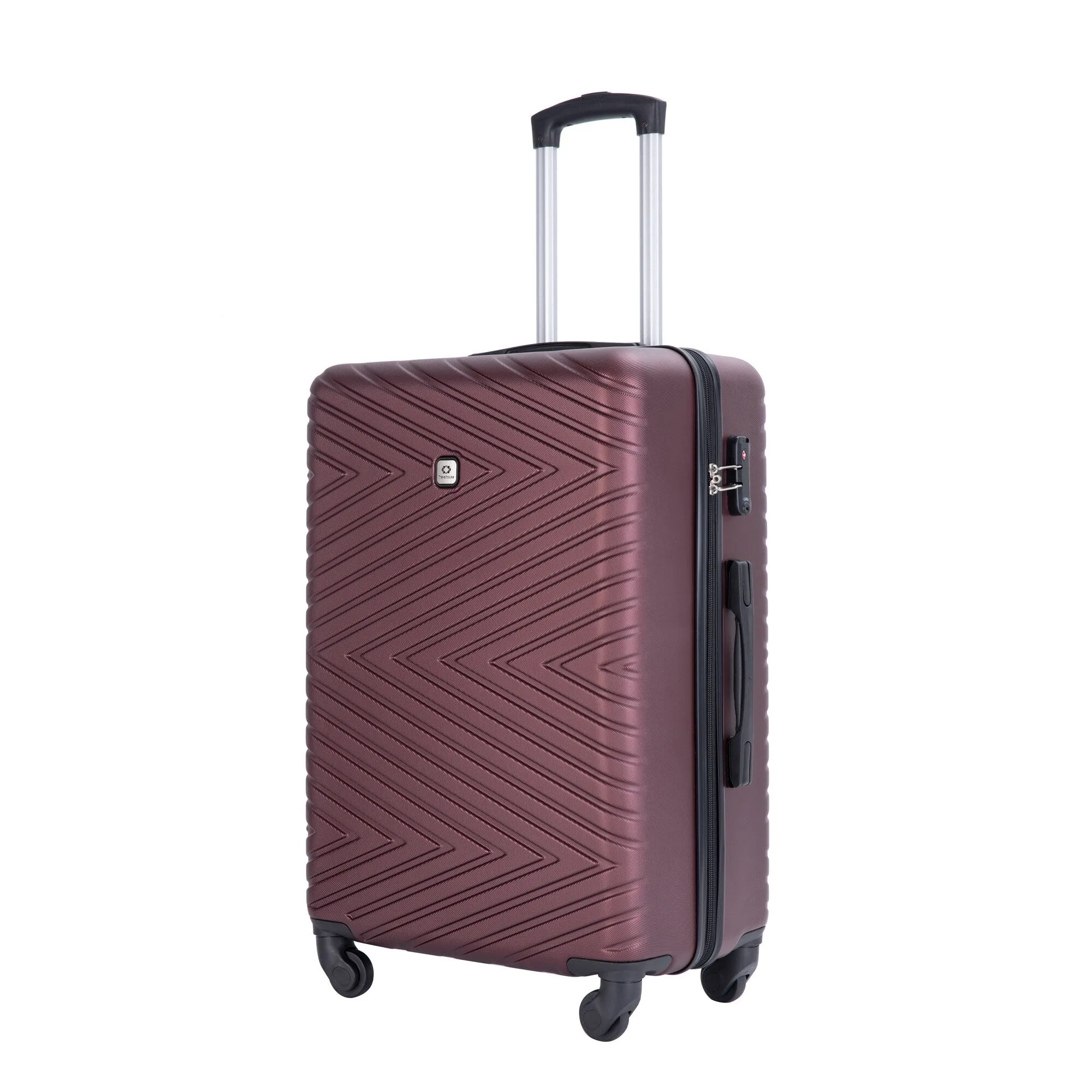 Hardsided 4-piece Luggage with Rotating Wheels and TSA Lock, ABS Lightweight Suitcase with Adjustable Pull Rod (16/20/24/28)