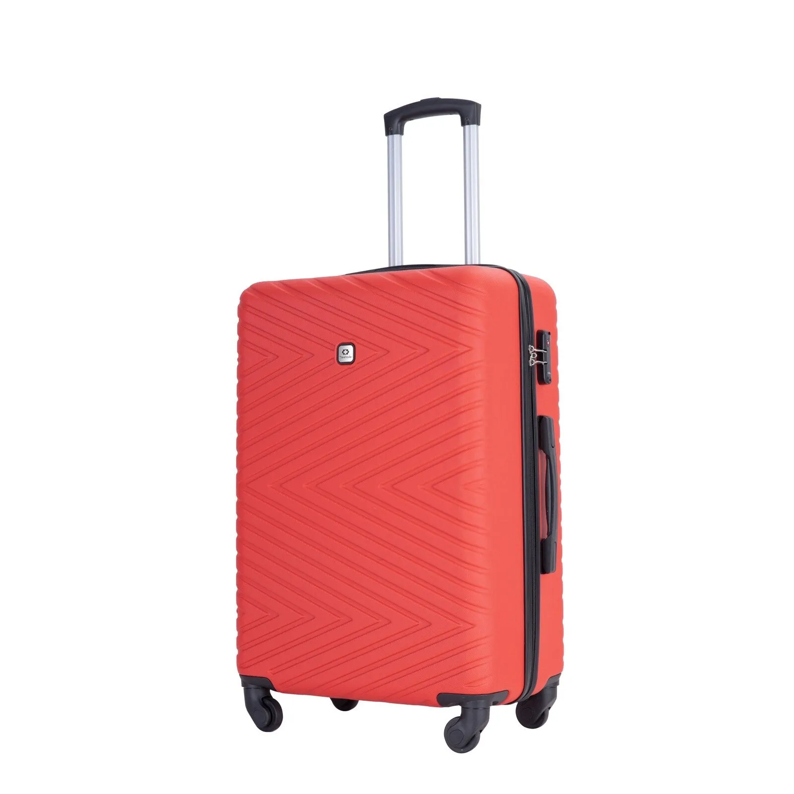 Hardsided 4-piece Luggage with Rotating Wheels and TSA Lock, ABS Lightweight Suitcase with Adjustable Pull Rod (16/20/24/28)