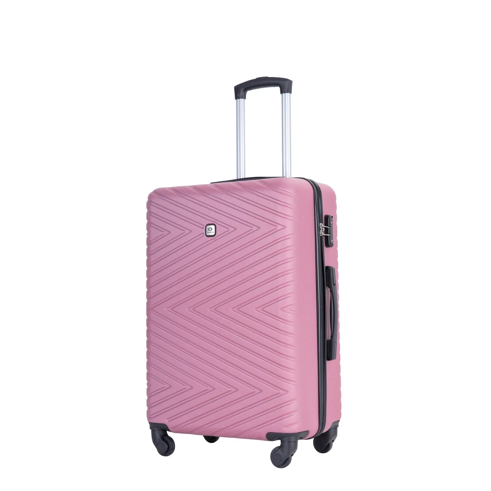 Hardsided 4-piece Luggage with Rotating Wheels and TSA Lock, ABS Lightweight Suitcase with Adjustable Pull Rod (16/20/24/28)