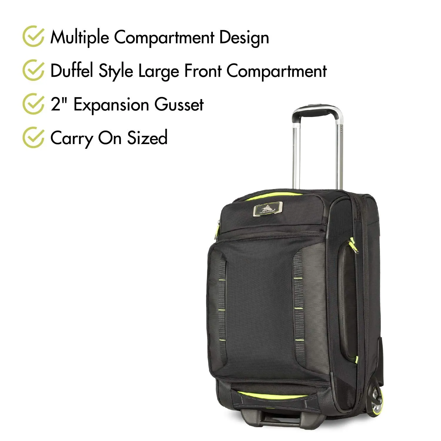 High Sierra AT8 22" Carry-On Wheeled Duffle Upright