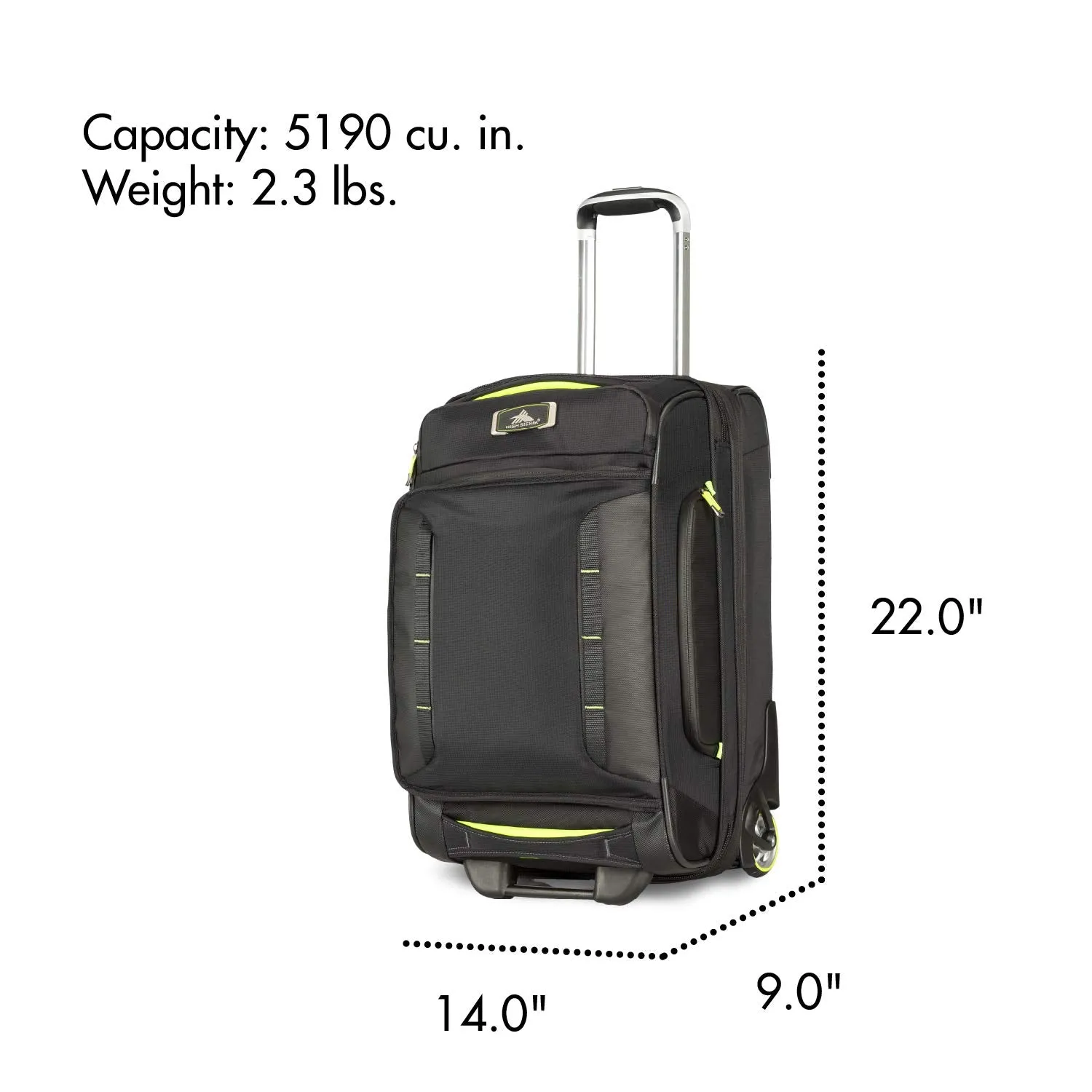 High Sierra AT8 22" Carry-On Wheeled Duffle Upright