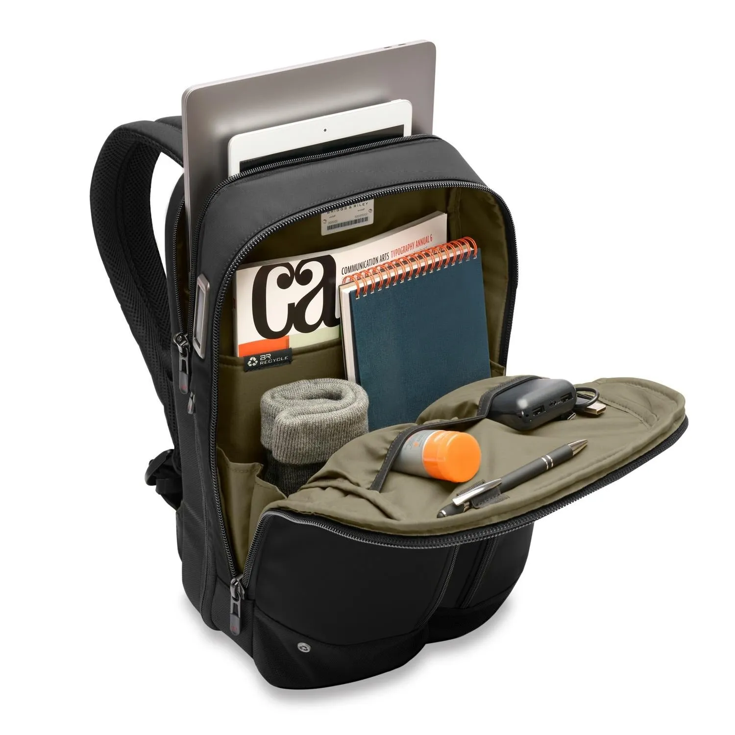 HTA Slim Expandable Backpack - Black