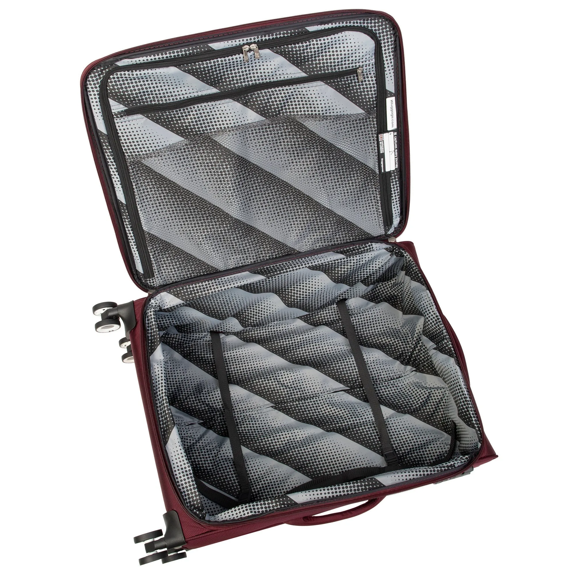 Intrepid 32" Softside Checked 8 Wheel Expandable Spinner (Dark Red)