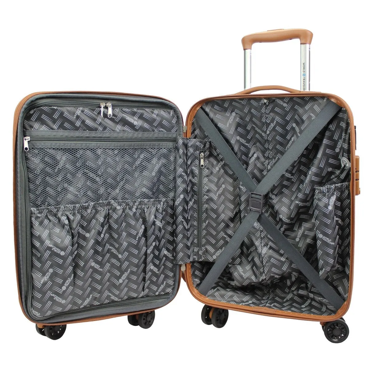 Jetsetter Deluxe 3-Piece Hardside Luggage Set with USB Port