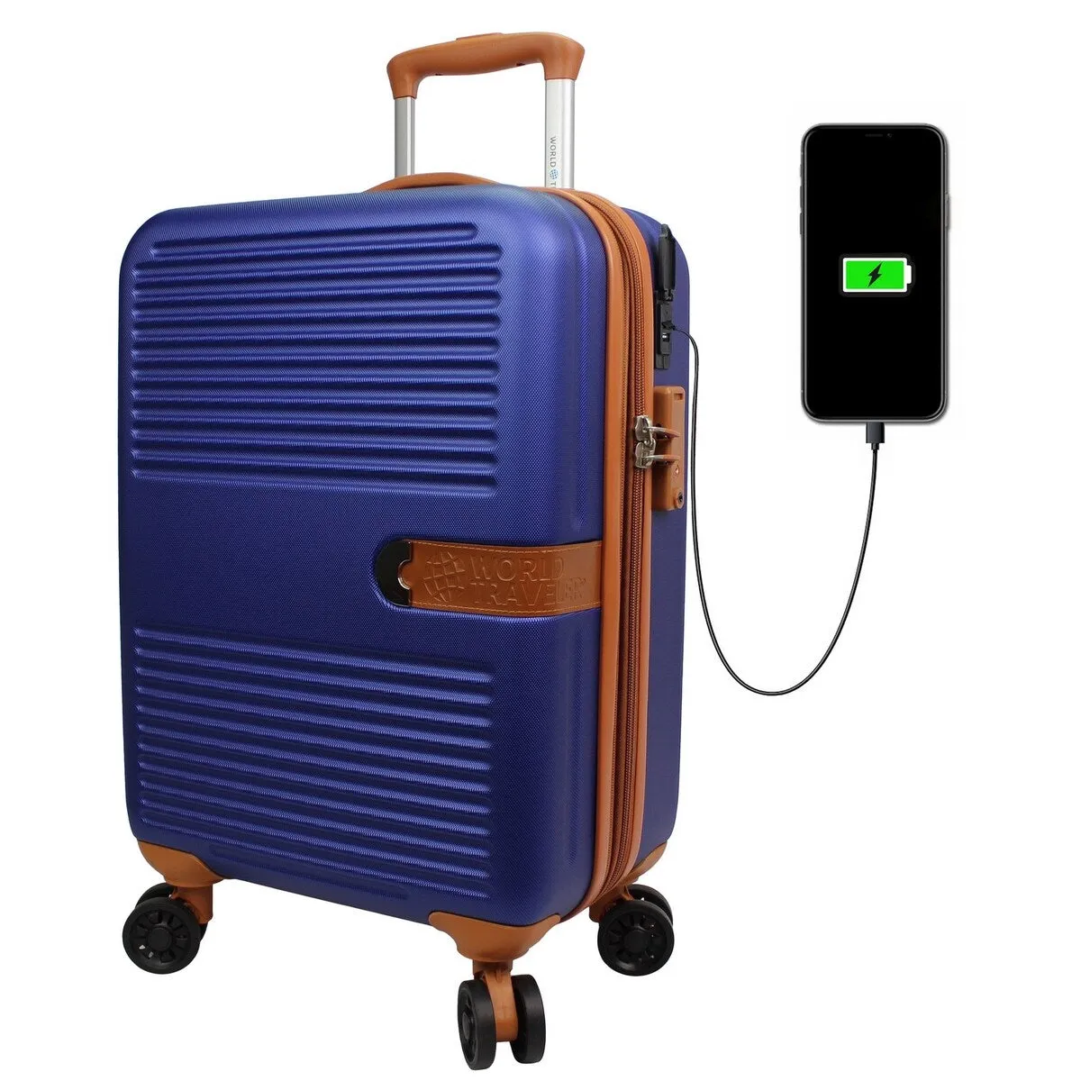 Jetsetter Deluxe 3-Piece Hardside Luggage Set with USB Port