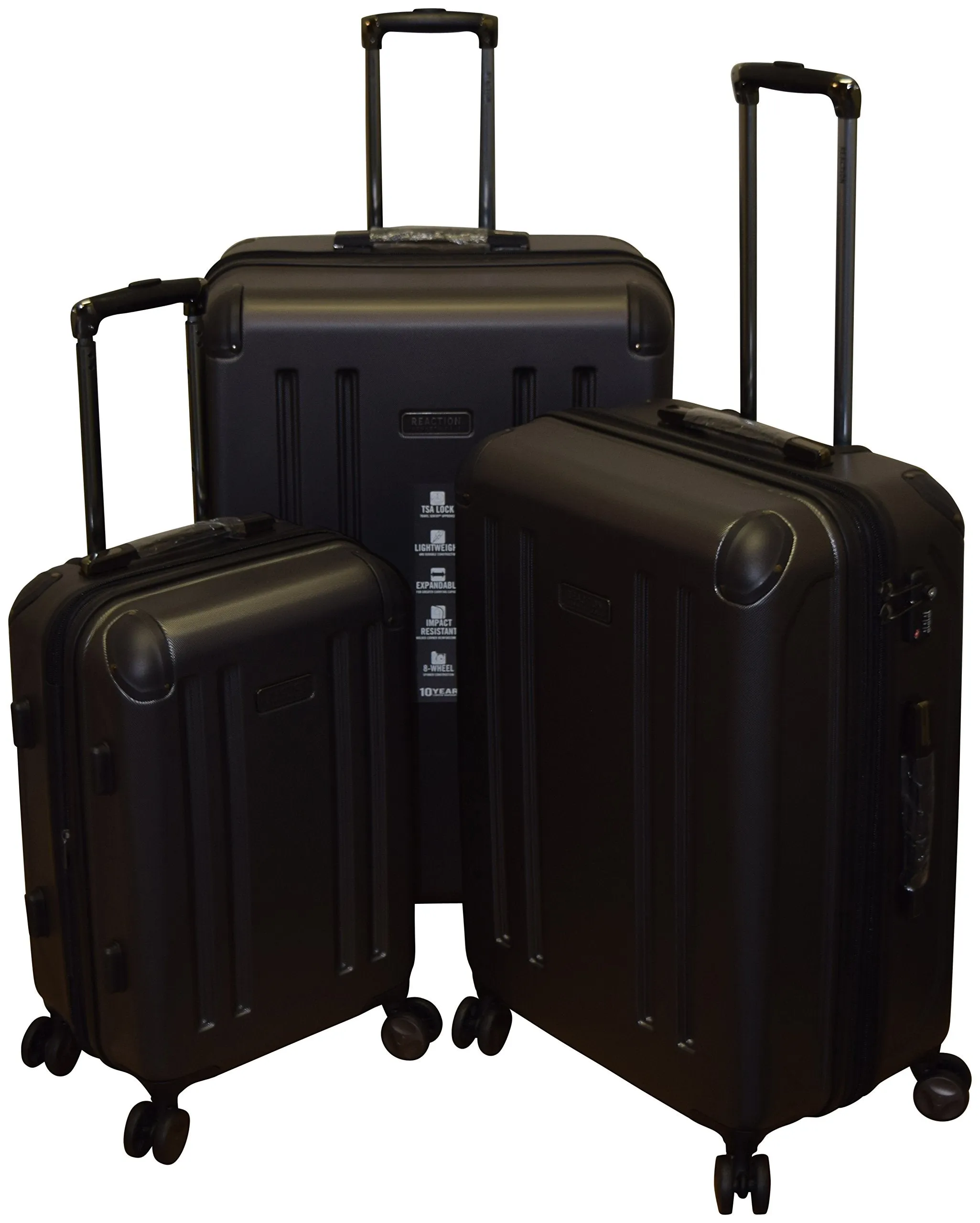 Kenneth Cole 8 Wheelin Collection Lightweight 3-PC Expandable Hardside Spinner Set