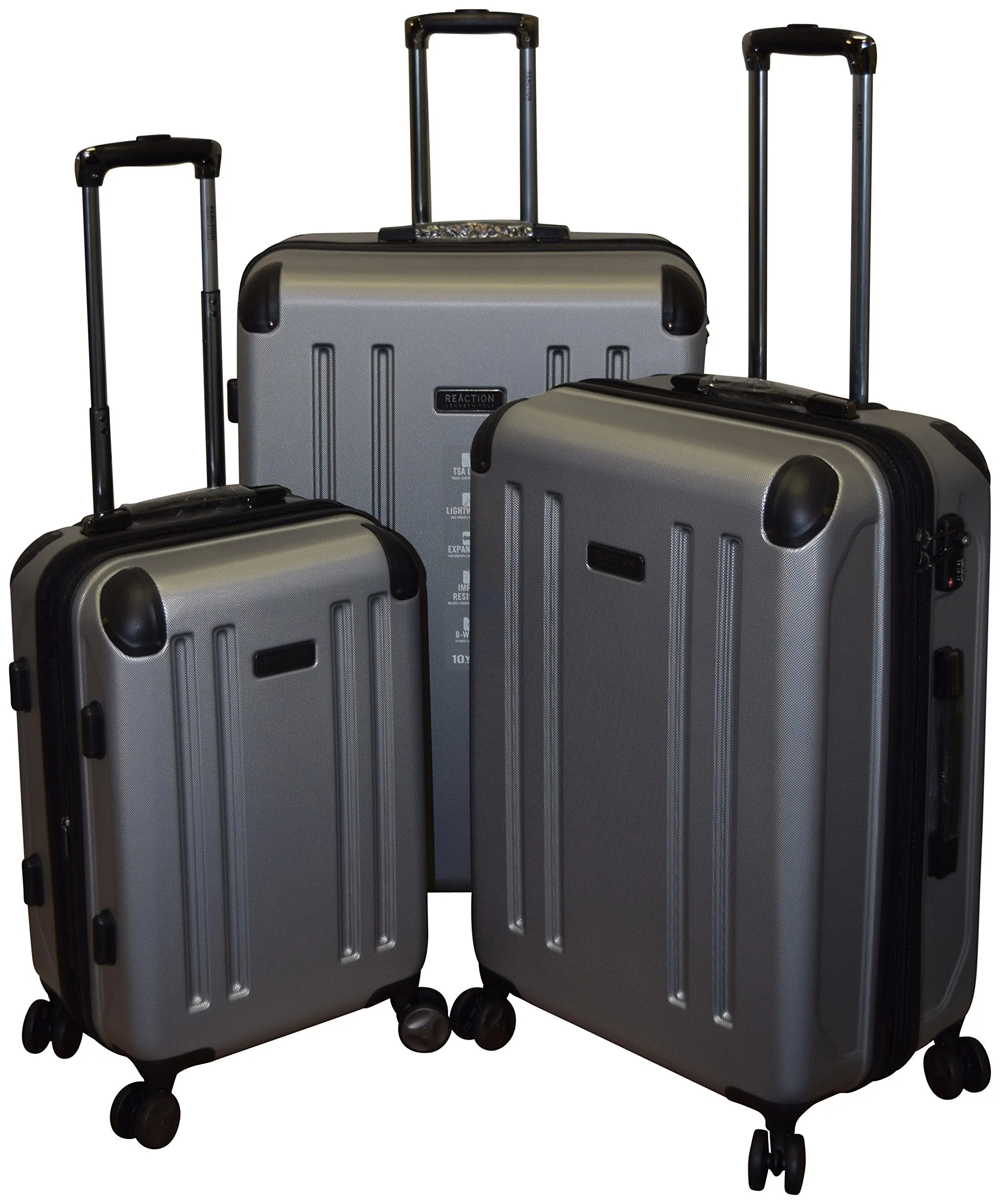 Kenneth Cole 8 Wheelin Collection Lightweight 3-PC Expandable Hardside Spinner Set