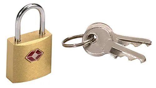 Lewis N. Clark Travel Sentry Mini Brass Square Padlock