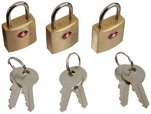 Lewis N. Clark Travel Sentry Mini Brass Square Padlock