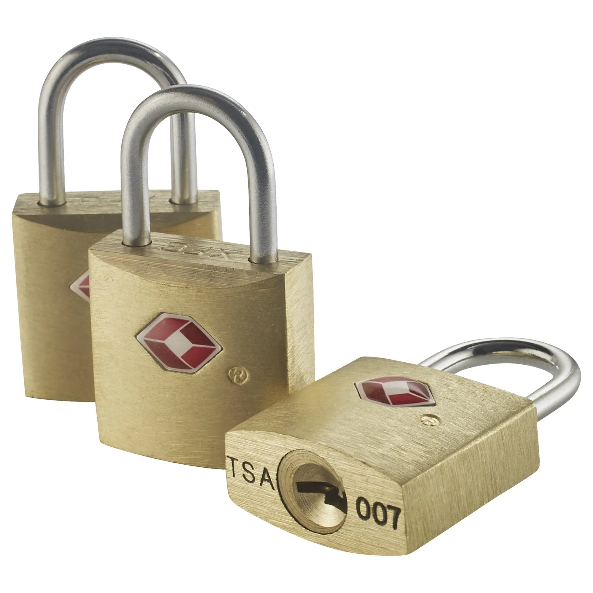 Lewis N. Clark Travel Sentry Mini Brass Square Padlock