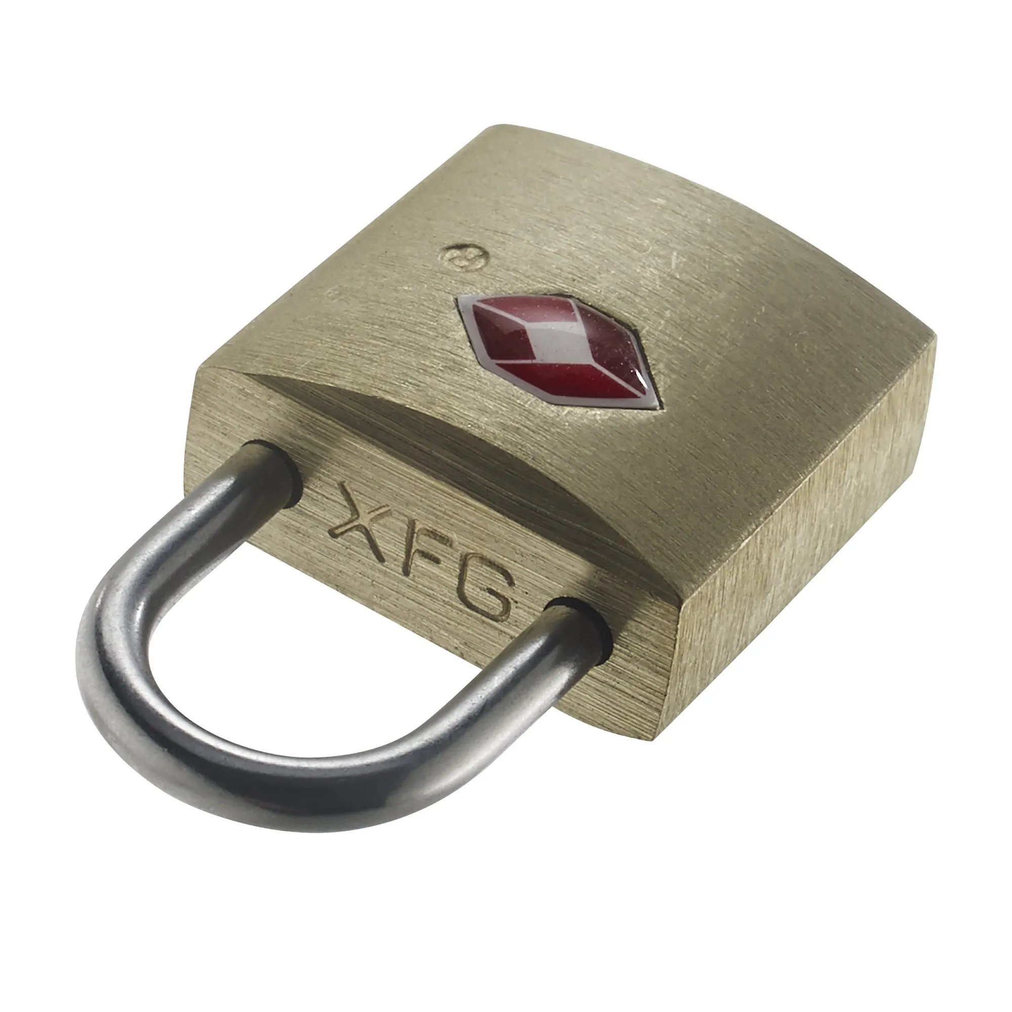 Lewis N. Clark Travel Sentry Mini Brass Square Padlock