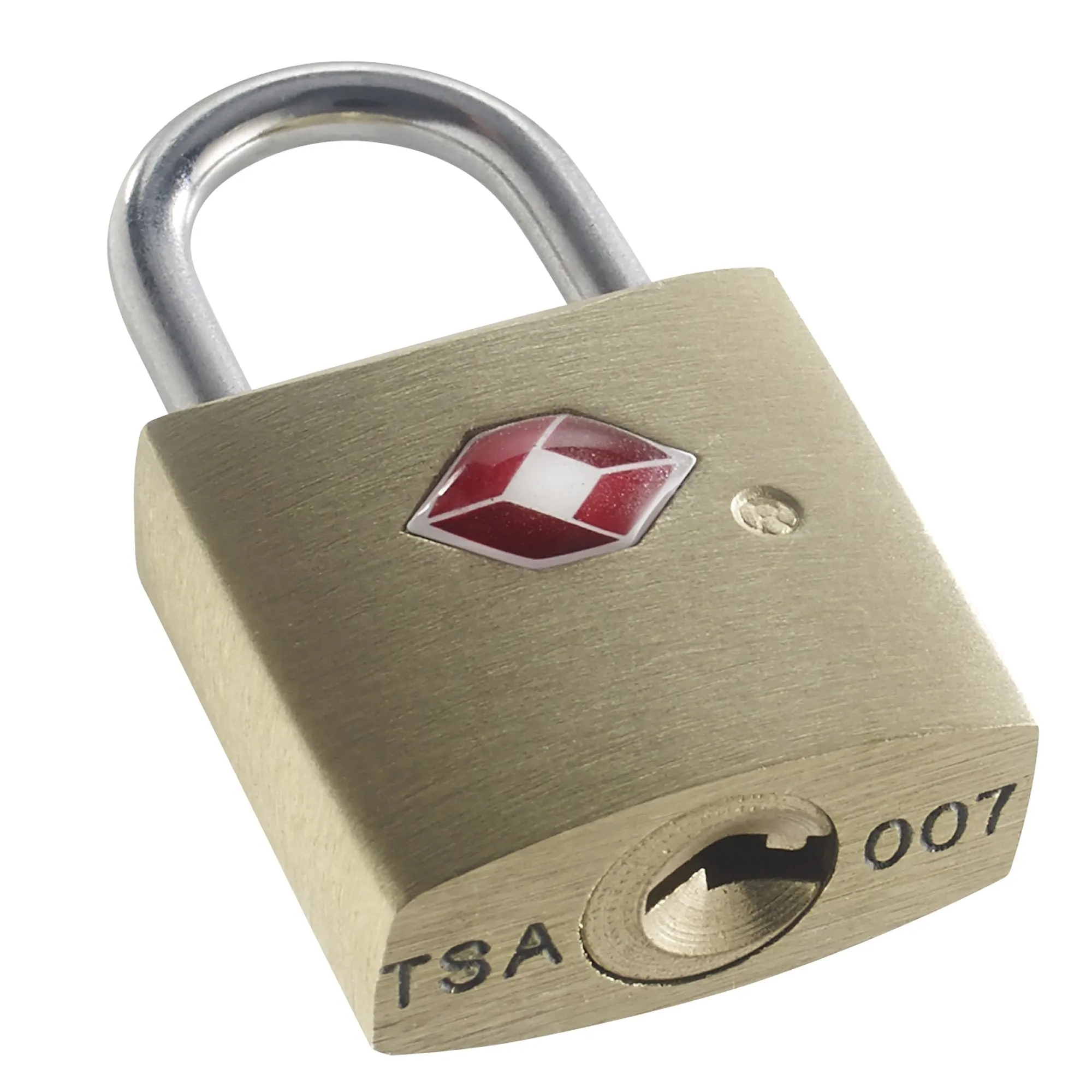 Lewis N. Clark Travel Sentry Mini Brass Square Padlock