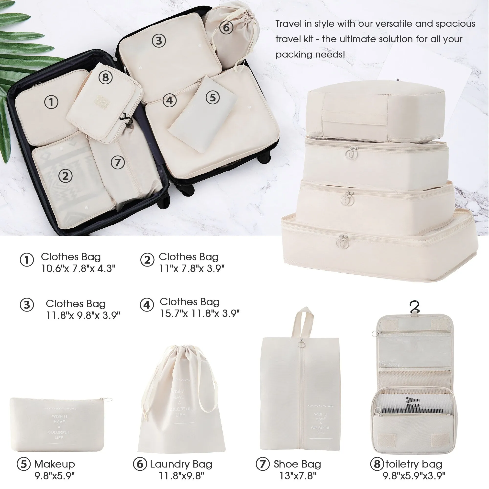 Lightweight Luggage Sets with Expanable Spinner Wheels and Handle, 4 pcs Bag Spinner Suitcase with 3 Digit Lock (16"/20"/24/28")