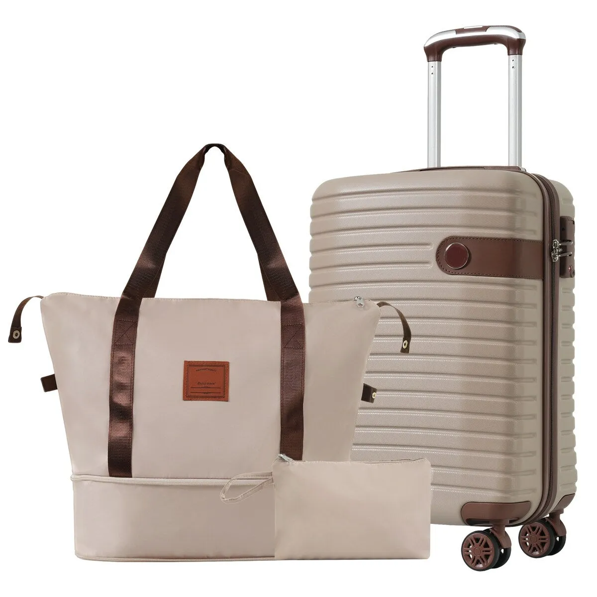 Luggage Set 3 Piece Carry On Luggage 22x14x9 Aviation Approved, Lightweight Hard Shell ABS Luggage