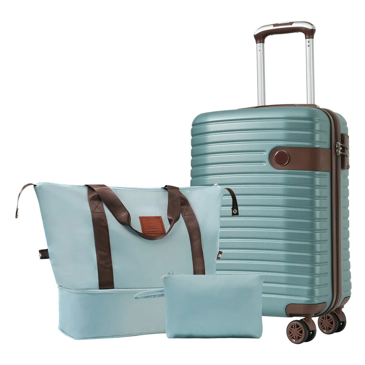 Luggage Set 3 Piece Carry On Luggage 22x14x9 Aviation Approved, Lightweight Hard Shell ABS Luggage