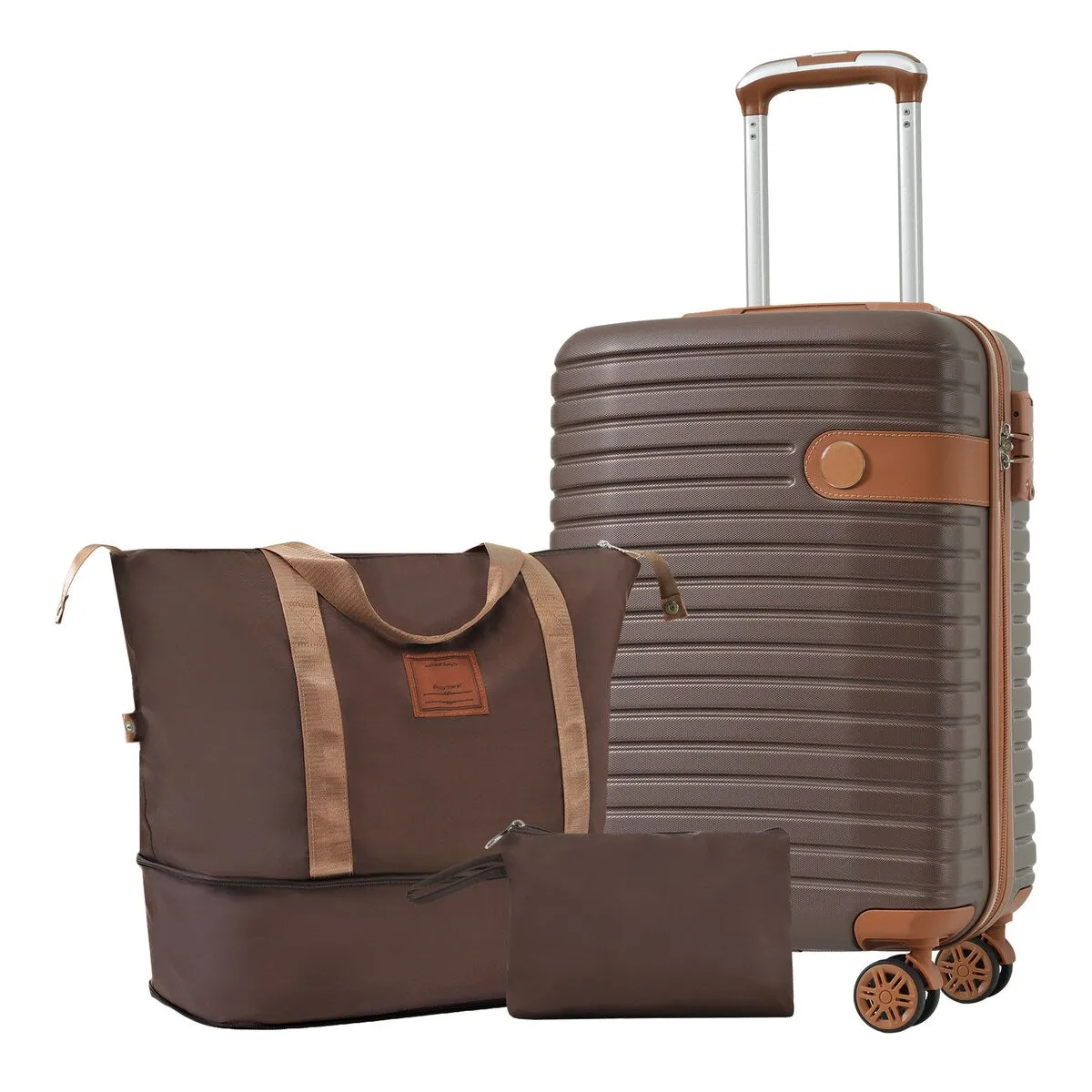 Luggage Set 3 Piece Carry On Luggage 22x14x9 Aviation Approved, Lightweight Hard Shell ABS Luggage