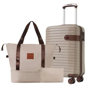 Luggage Set 3 Piece Carry On Luggage 22x14x9 Aviation Approved, Lightweight Hard Shell ABS Luggage