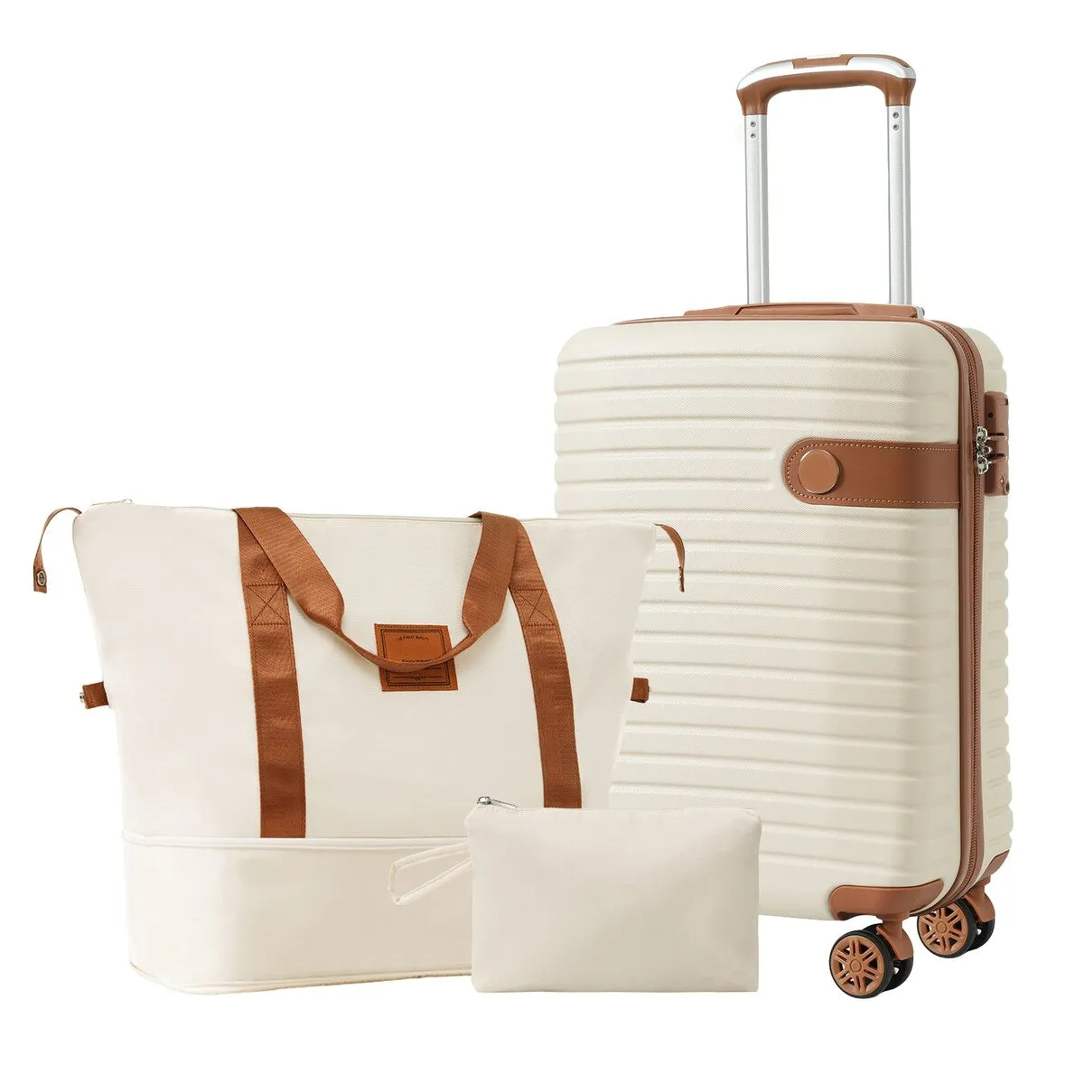 Luggage Set 3 Piece Carry On Luggage 22x14x9 Aviation Approved, Lightweight Hard Shell ABS Luggage