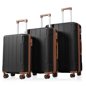 Luggage Sets 3 Piece, Hard shell ABS Lightweight Durable Suitcases with Double Spinner Wheels 20/24/28 Inch