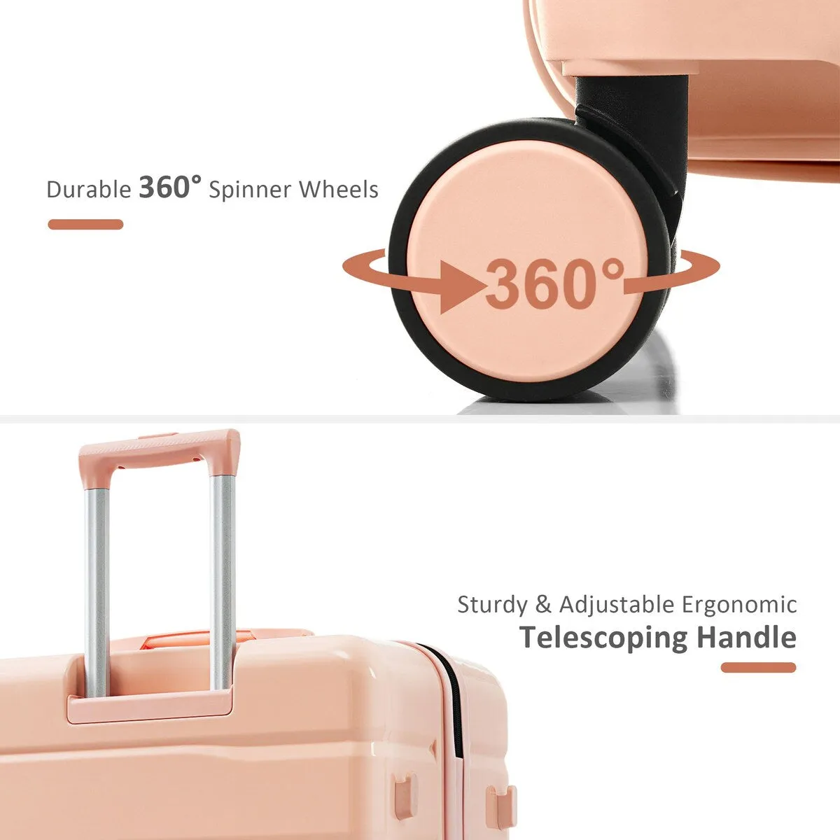 Luggage Sets 4 Piece with Travel Bag by Harper&Bright Designs