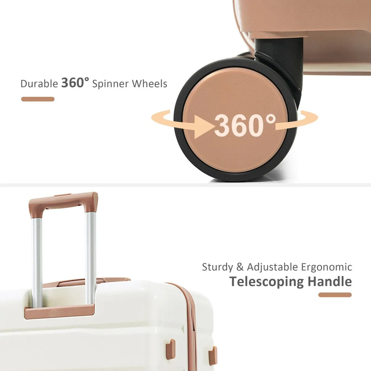 Luggage Sets 4 Piece with Travel Bag by Harper&Bright Designs