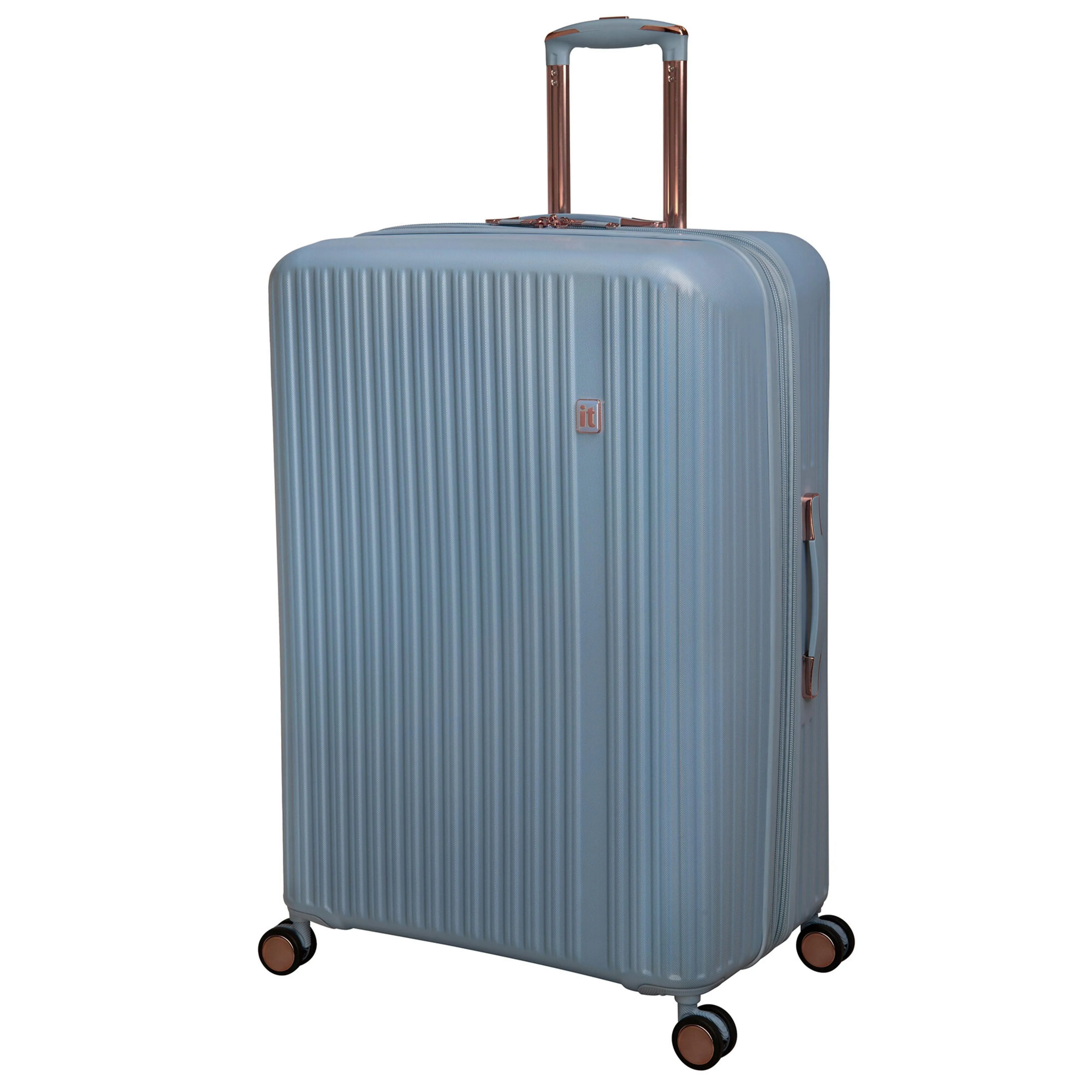 Luxuriant 3 Piece Hardside 8 Wheel Expandable Spinner Set (Blue Fog)