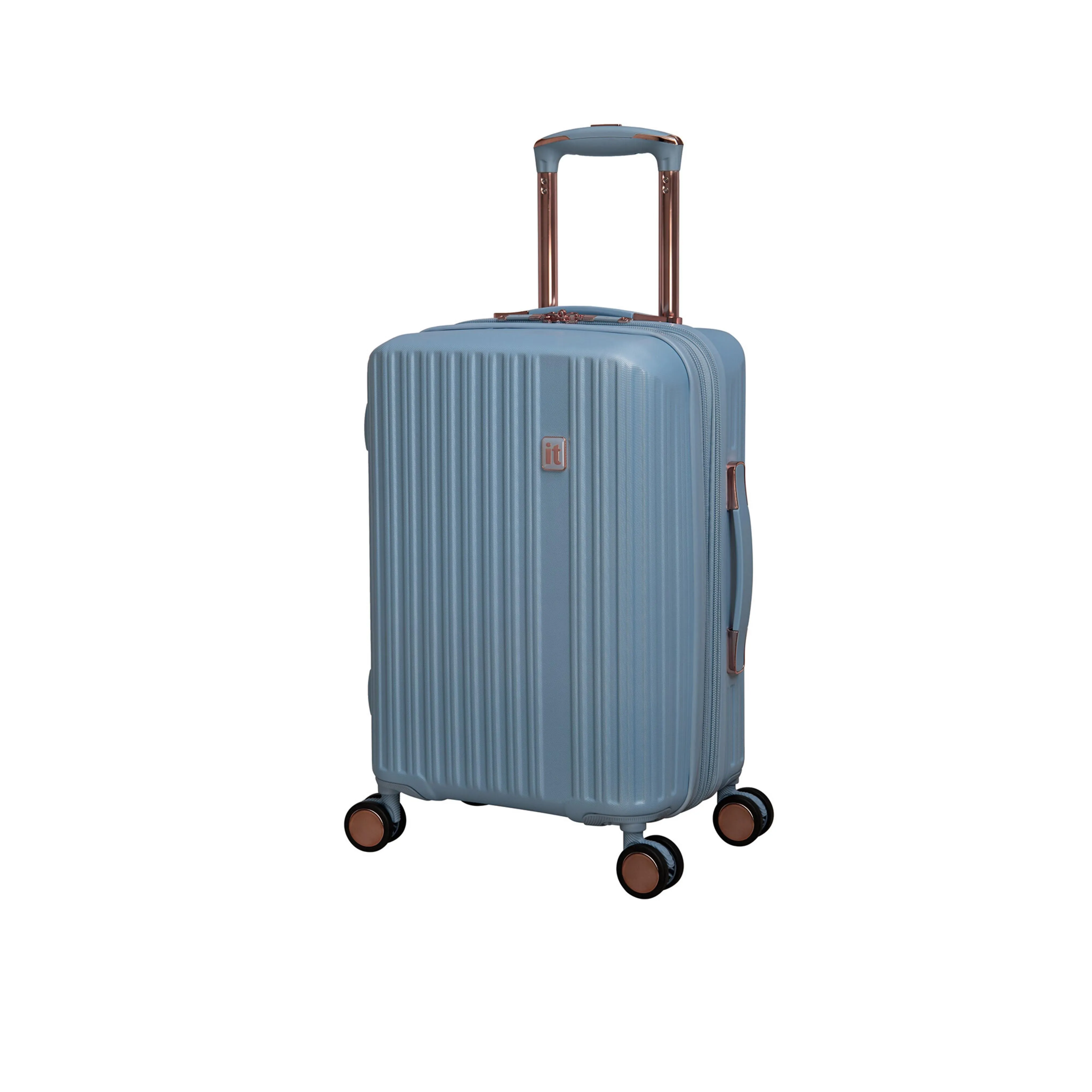Luxuriant 3 Piece Hardside 8 Wheel Expandable Spinner Set (Blue Fog)