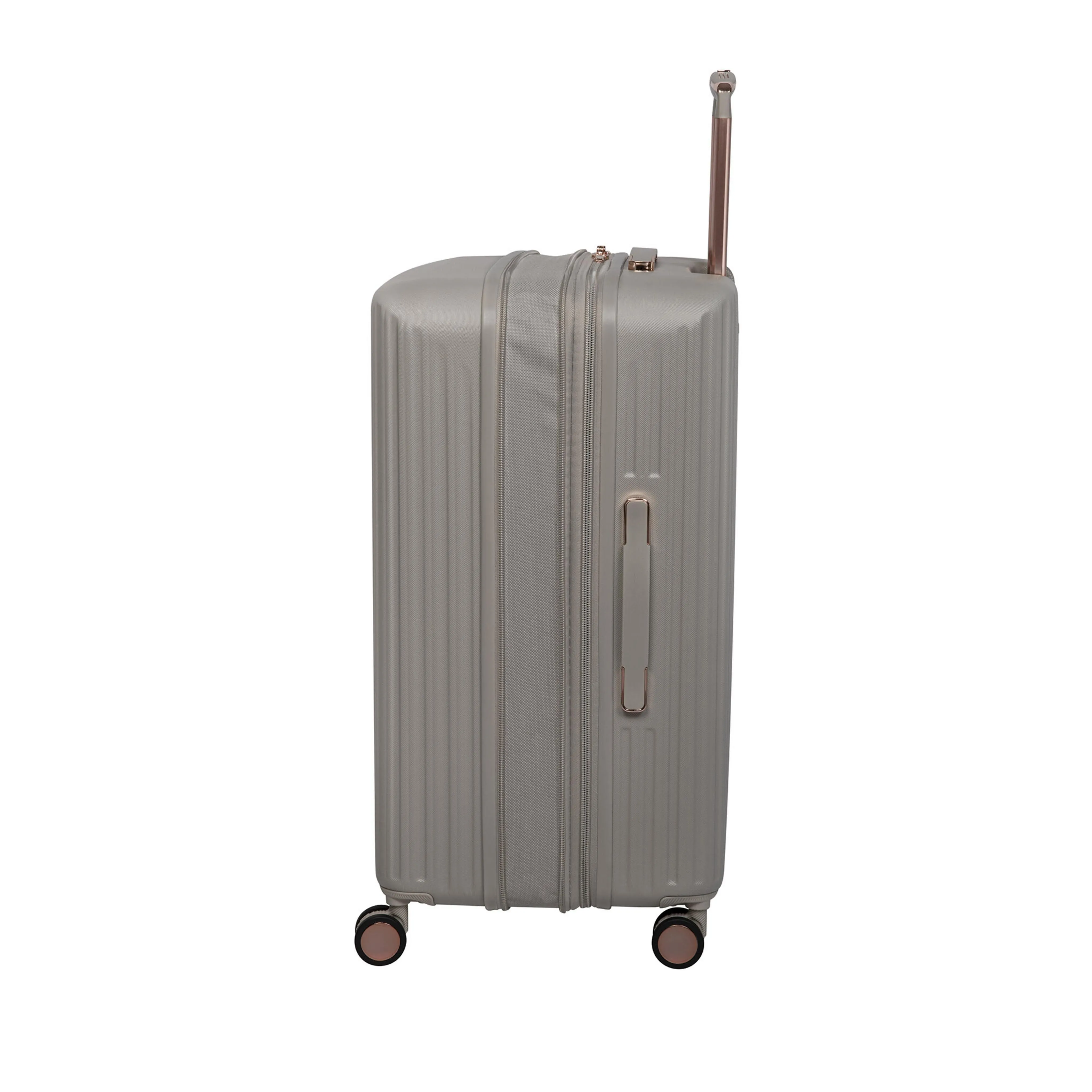 Luxuriant 3 Piece Hardside 8 Wheel Expandable Spinner Set (Pumice Stone)