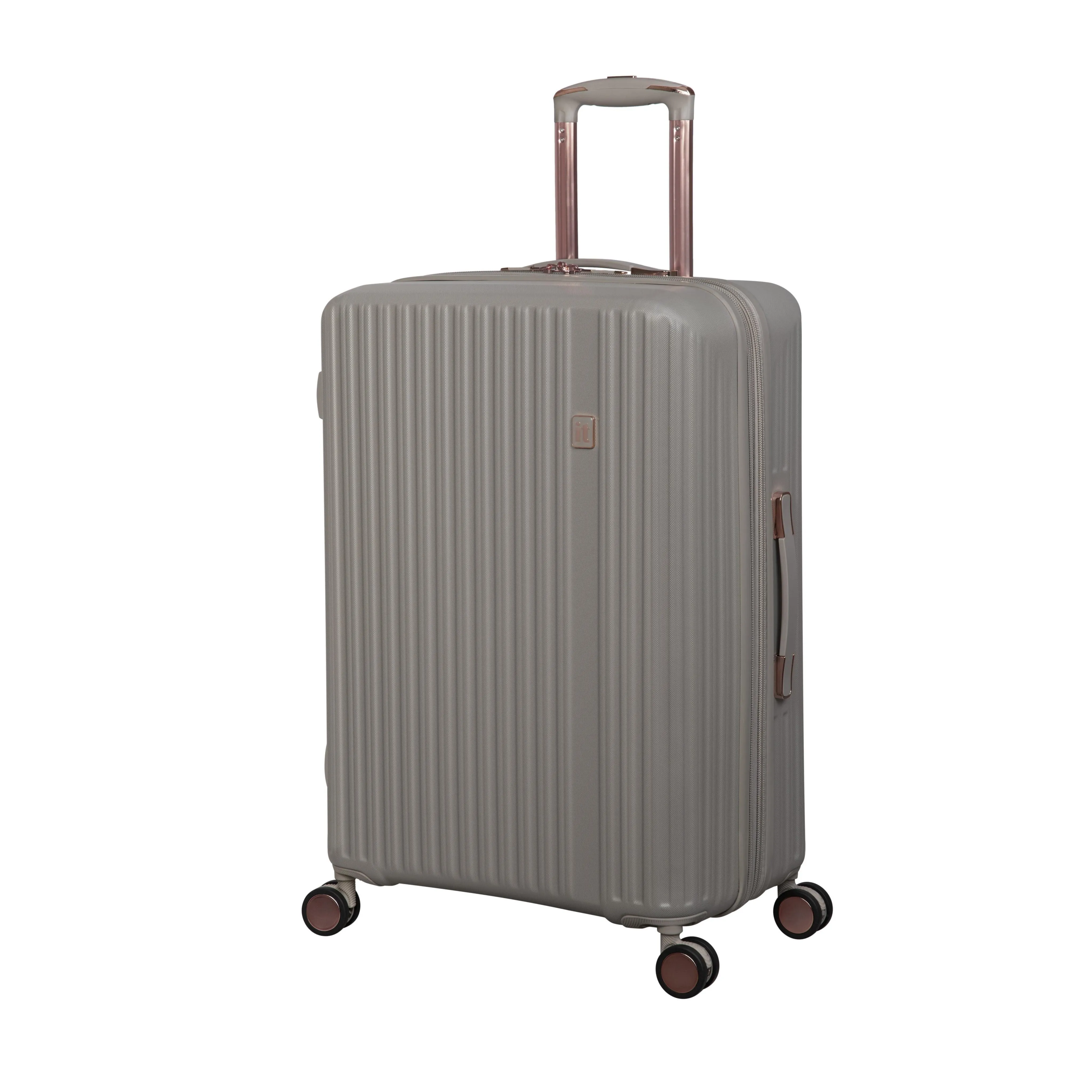 Luxuriant 3 Piece Hardside 8 Wheel Expandable Spinner Set (Pumice Stone)