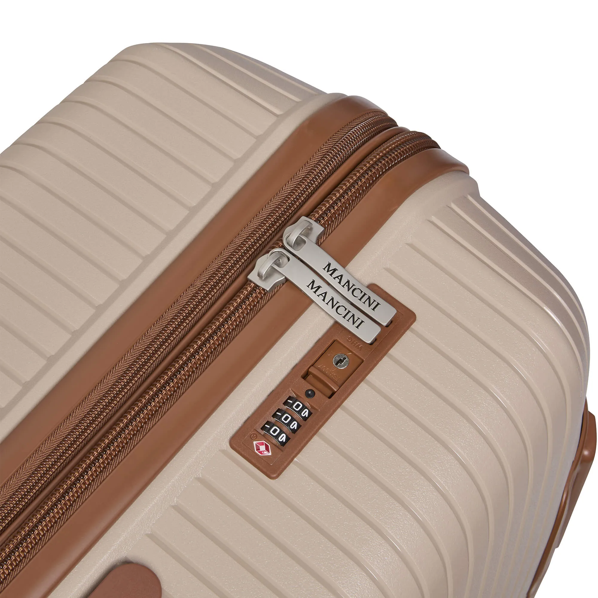 Mancini St. Lucia Collection Expandable Polypropylene Spinner Luggage 2pc Set 20 and 28 inch