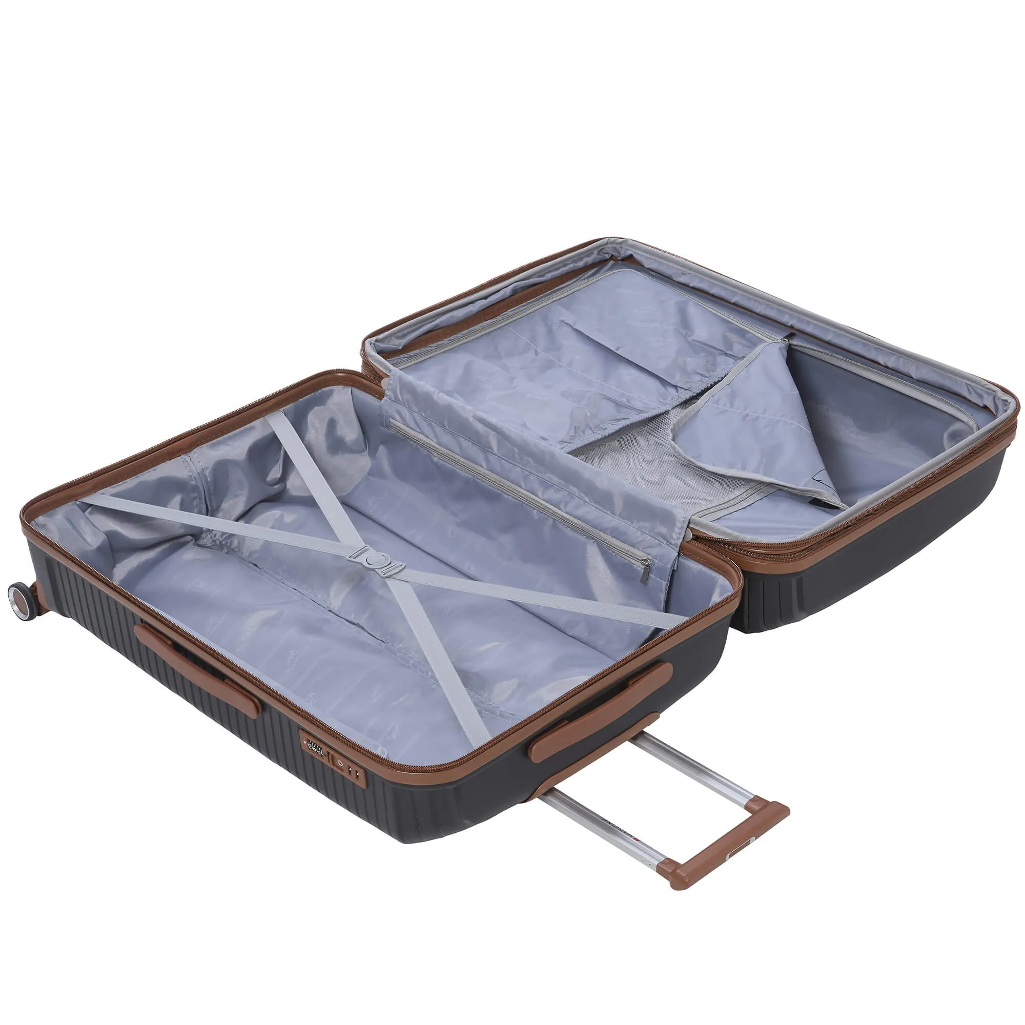 Mancini St. Lucia Collection Expandable Polypropylene Spinner Luggage 2pc Set 20 and 28 inch