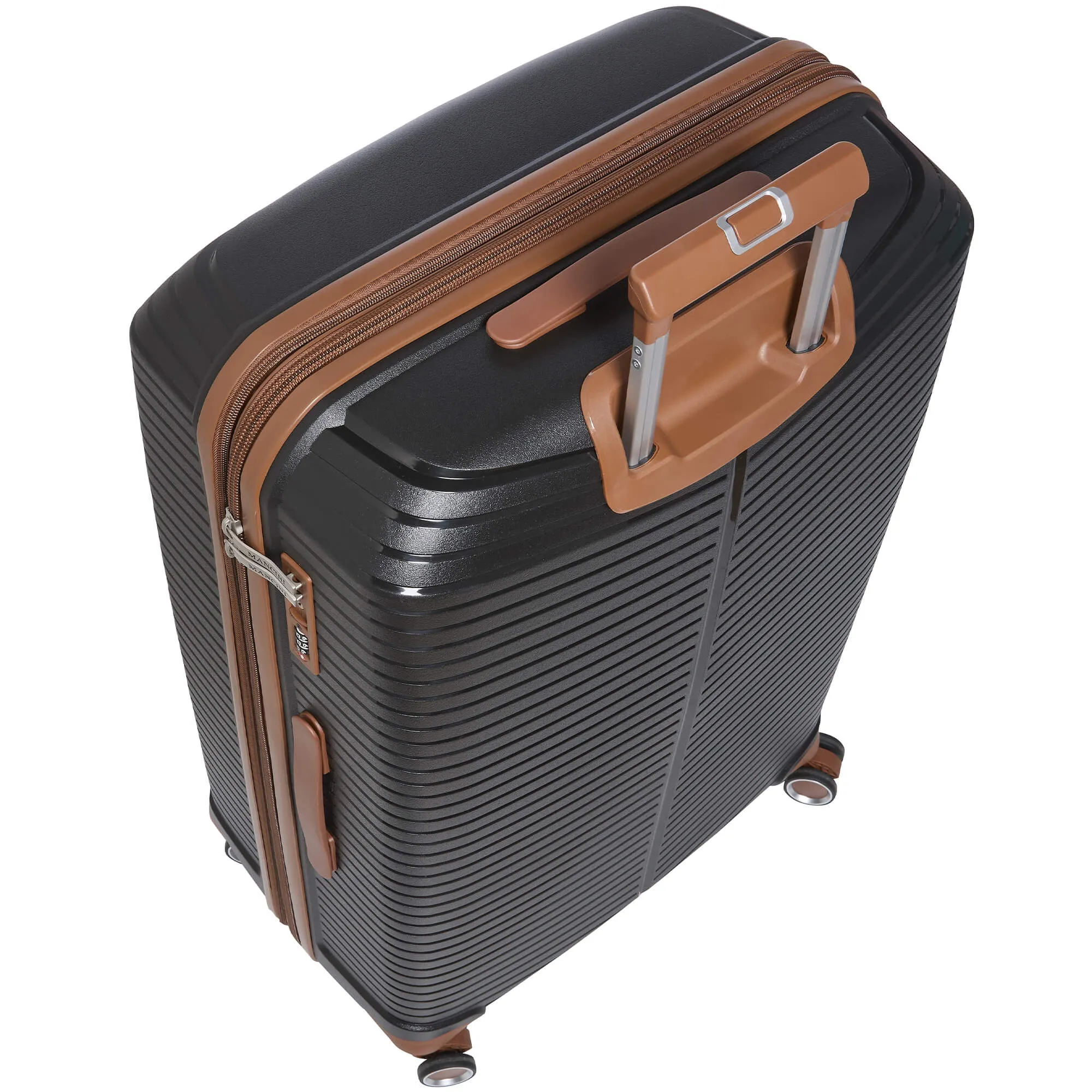 Mancini St. Lucia Collection Expandable Polypropylene Spinner Luggage 2pc Set 20 and 28 inch