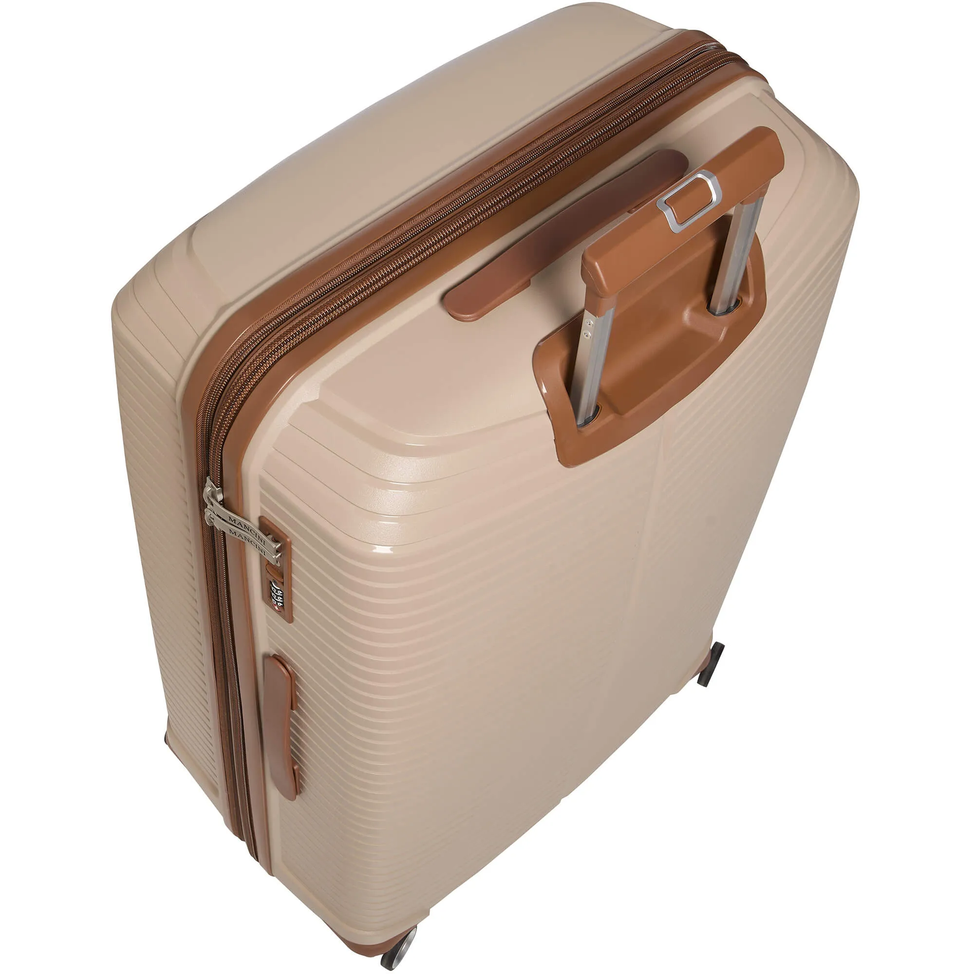 Mancini St. Lucia Collection Expandable Polypropylene Spinner Luggage 2pc Set 20 and 28 inch