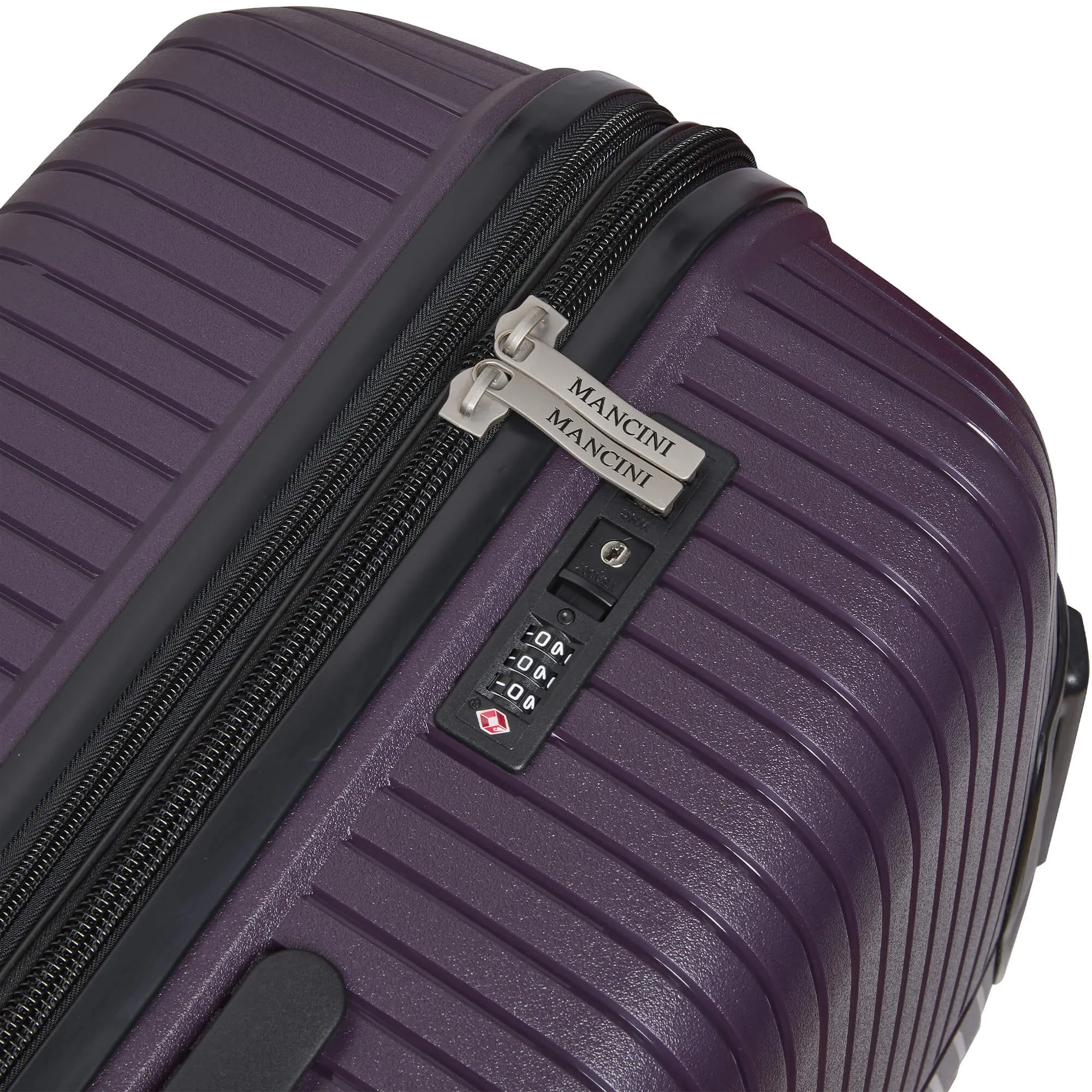 Mancini St. Lucia Collection Expandable Polypropylene Spinner Luggage 2pc Set 20 and 28 inch