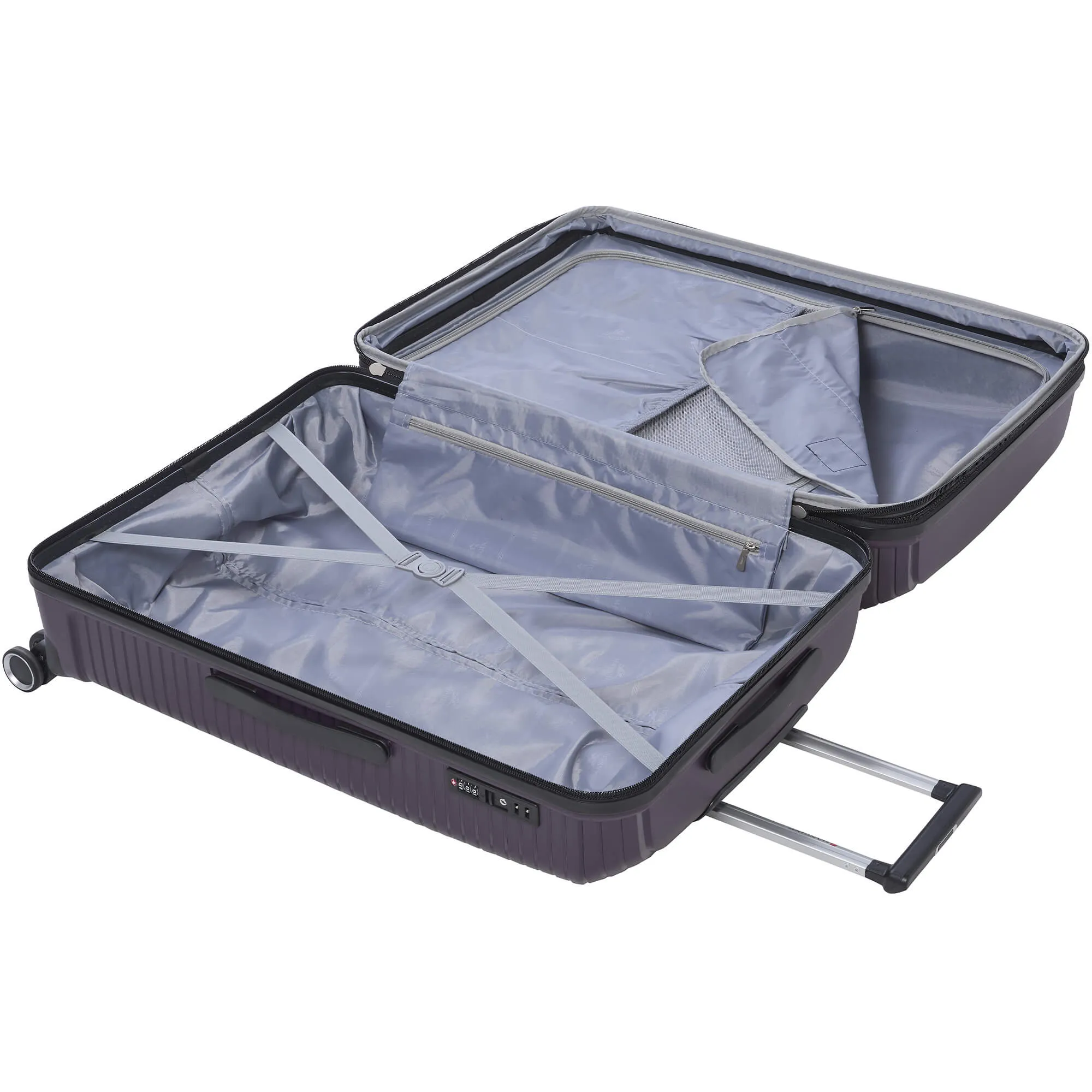 Mancini St. Lucia Collection Expandable Polypropylene Spinner Luggage 2pc Set 20 and 28 inch