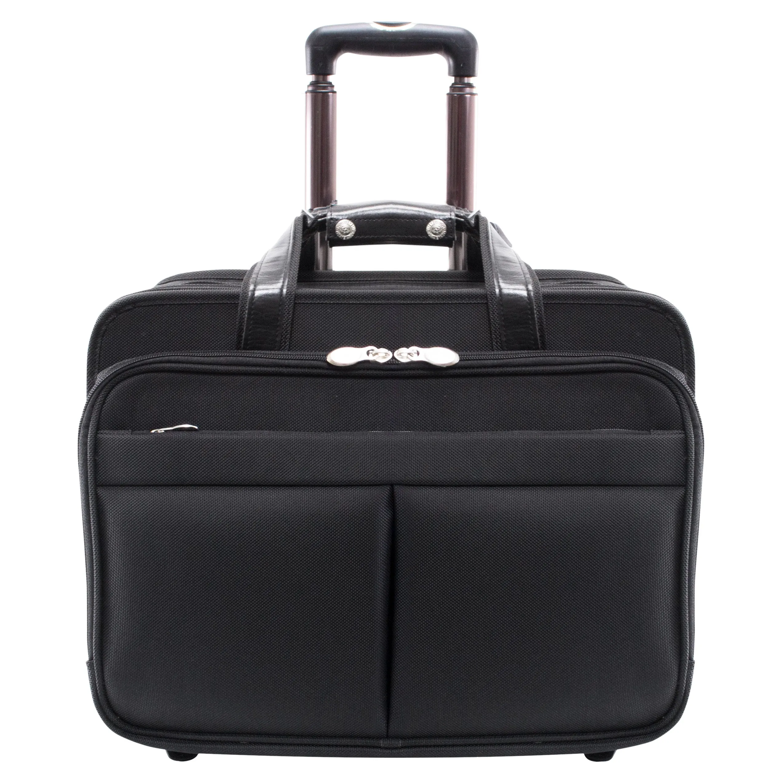 McKlein USA Roosevelt 17" Nylon Detachable Wheeled Laptop Briefcase with Removable Sleeve