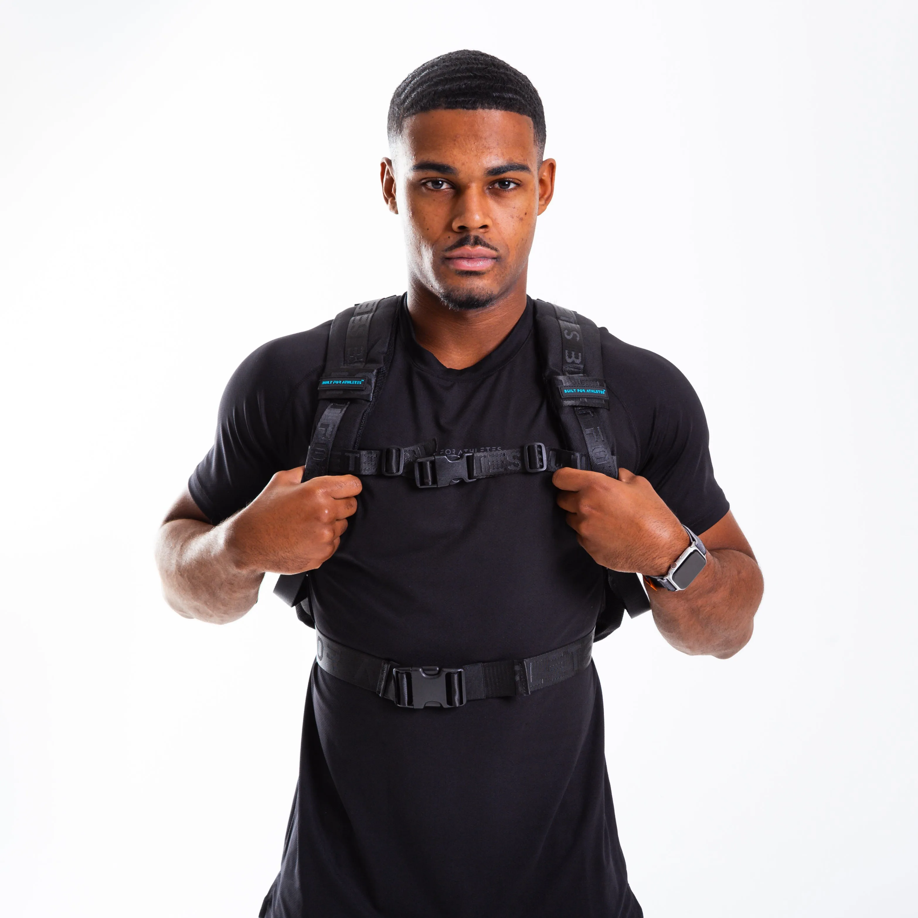 Medium Black & Aqua 25L Gym Backpack
