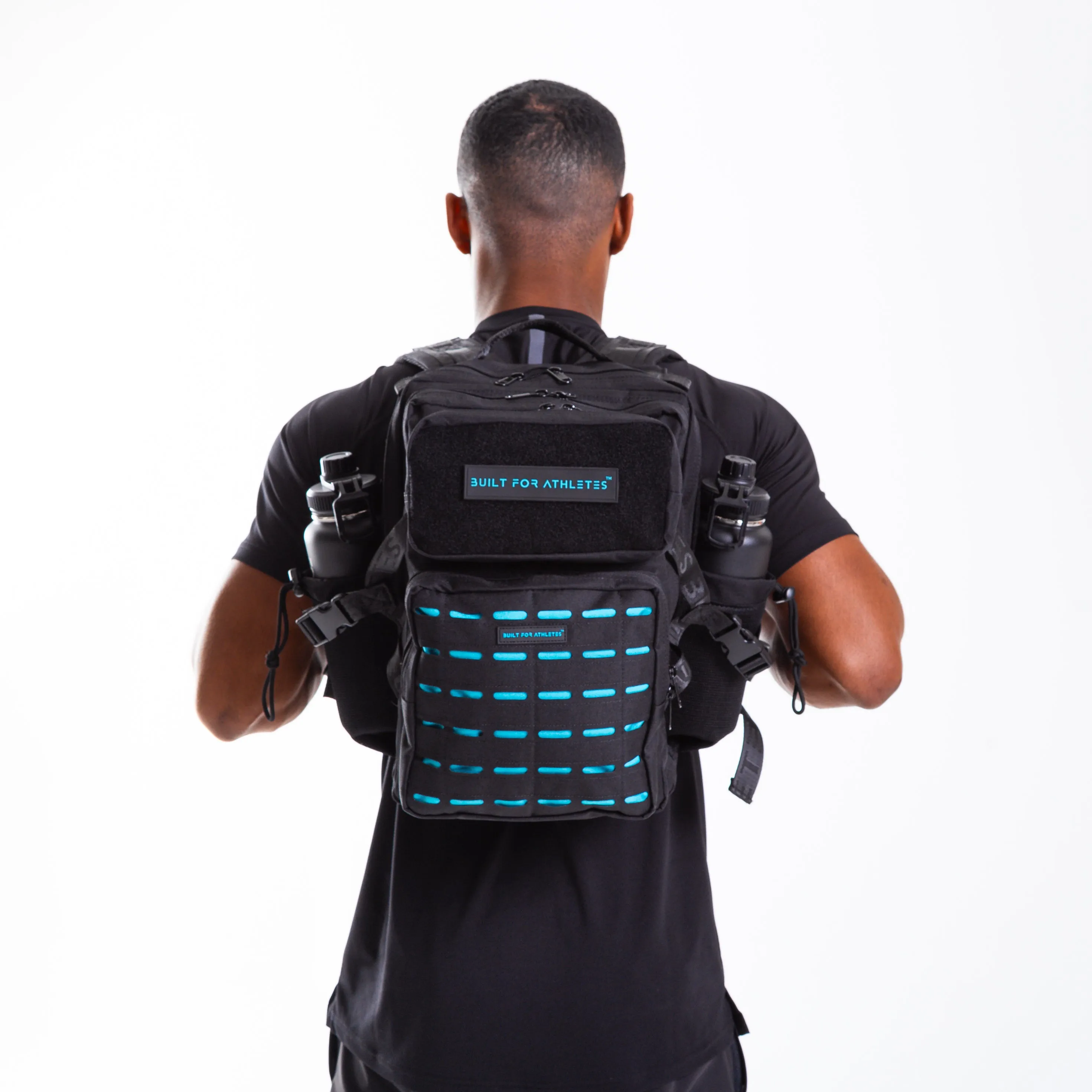 Medium Black & Aqua 25L Gym Backpack